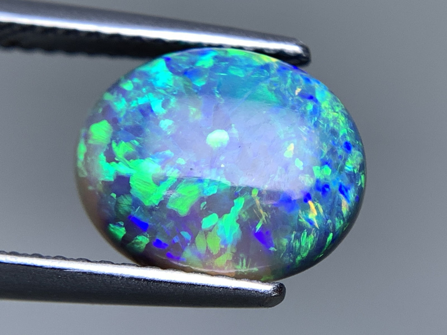 ブラックオパール 天然 3.305ct 宝石ソーティング付き 11.0㎜×9.3㎜×5.0㎜ ルース（ 裸石 ） 7101Y