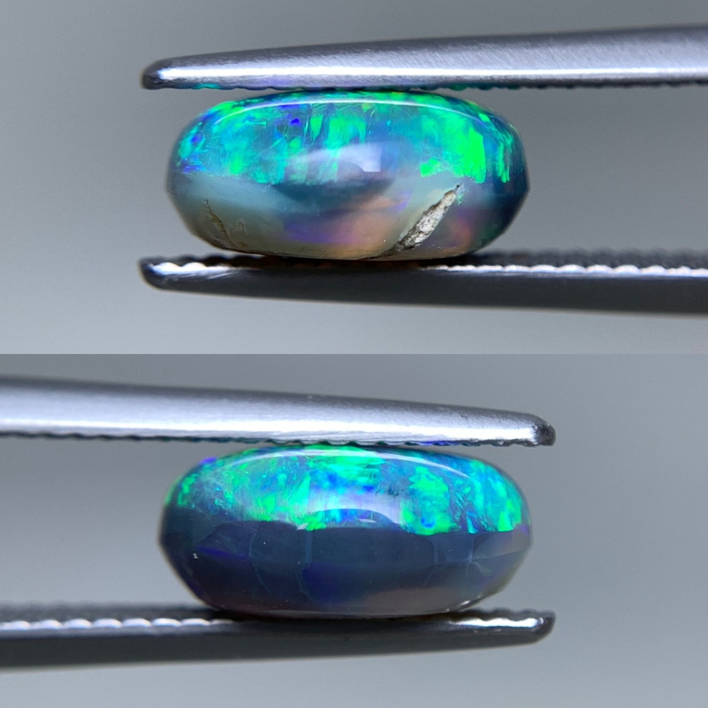 ブラックオパール 天然 3.305ct 宝石ソーティング付き 11.0㎜×9.3㎜×5.0㎜ ルース（ 裸石 ） 7101Y