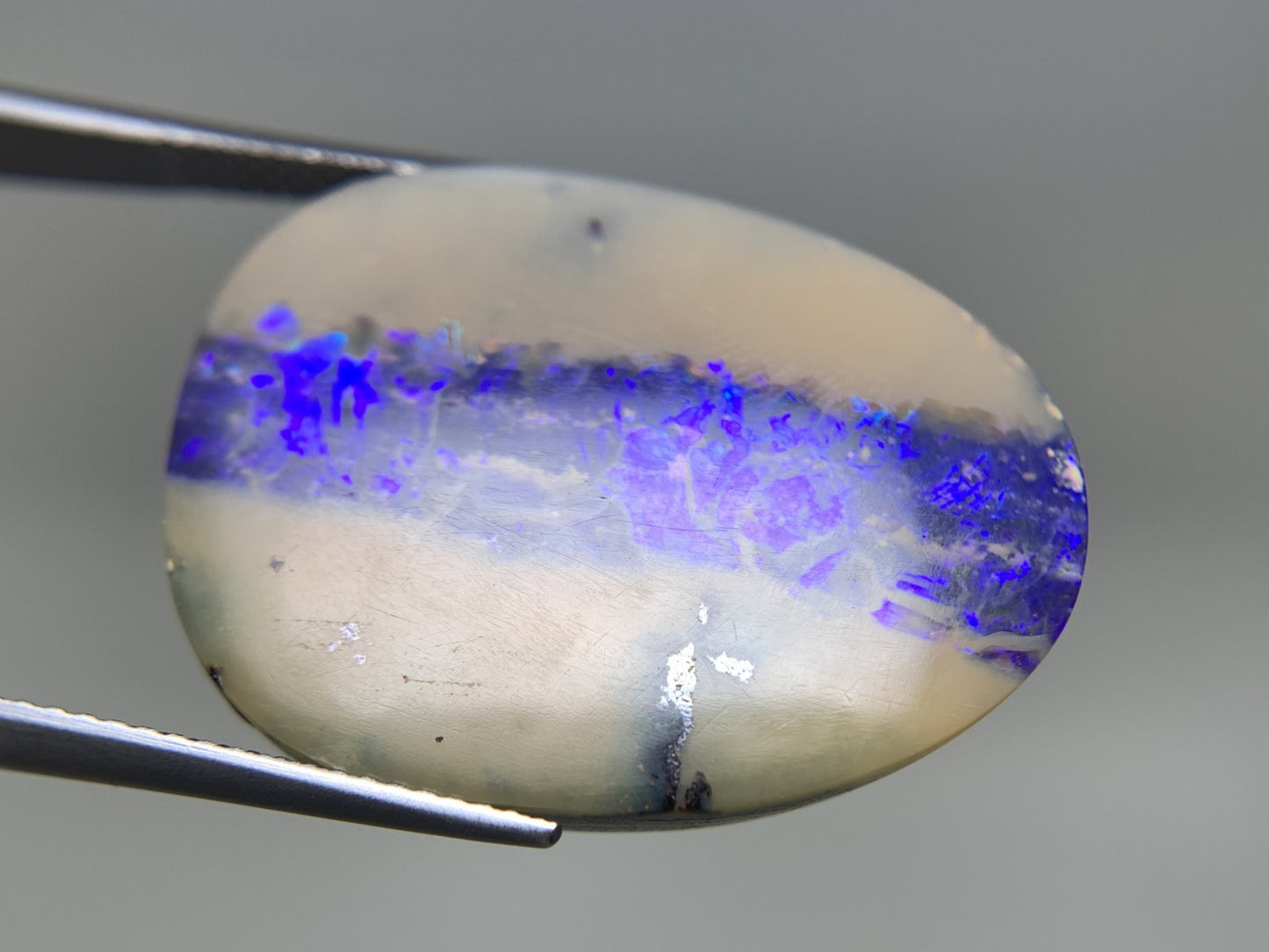 ボルダーオパール 天然 37.466ct 宝石ソーティング付き 28.5㎜×22.0㎜×5.9㎜ ルース（ 裸石 ） 8196Y