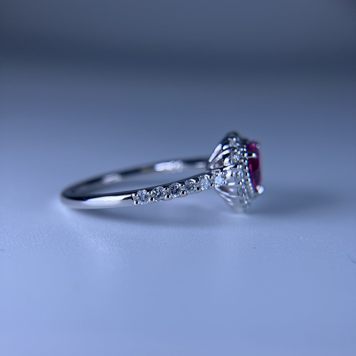 サファイア 1.04ct 非加熱 No heat GIA鑑別書 D0.35ct PT900 4.3g 指輪 （JP12号） サイズ直し無料 8429K