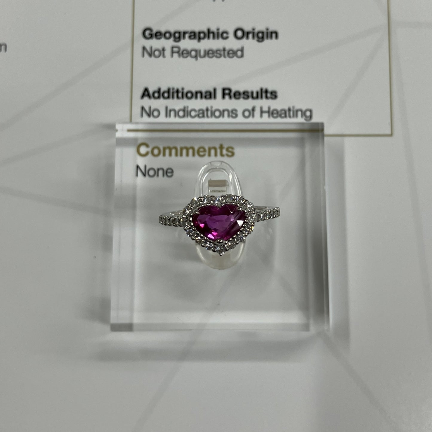 サファイア 1.04ct 非加熱 No heat GIA鑑別書 D0.35ct PT900 4.3g 指輪 （JP12号） サイズ直し無料 8429K