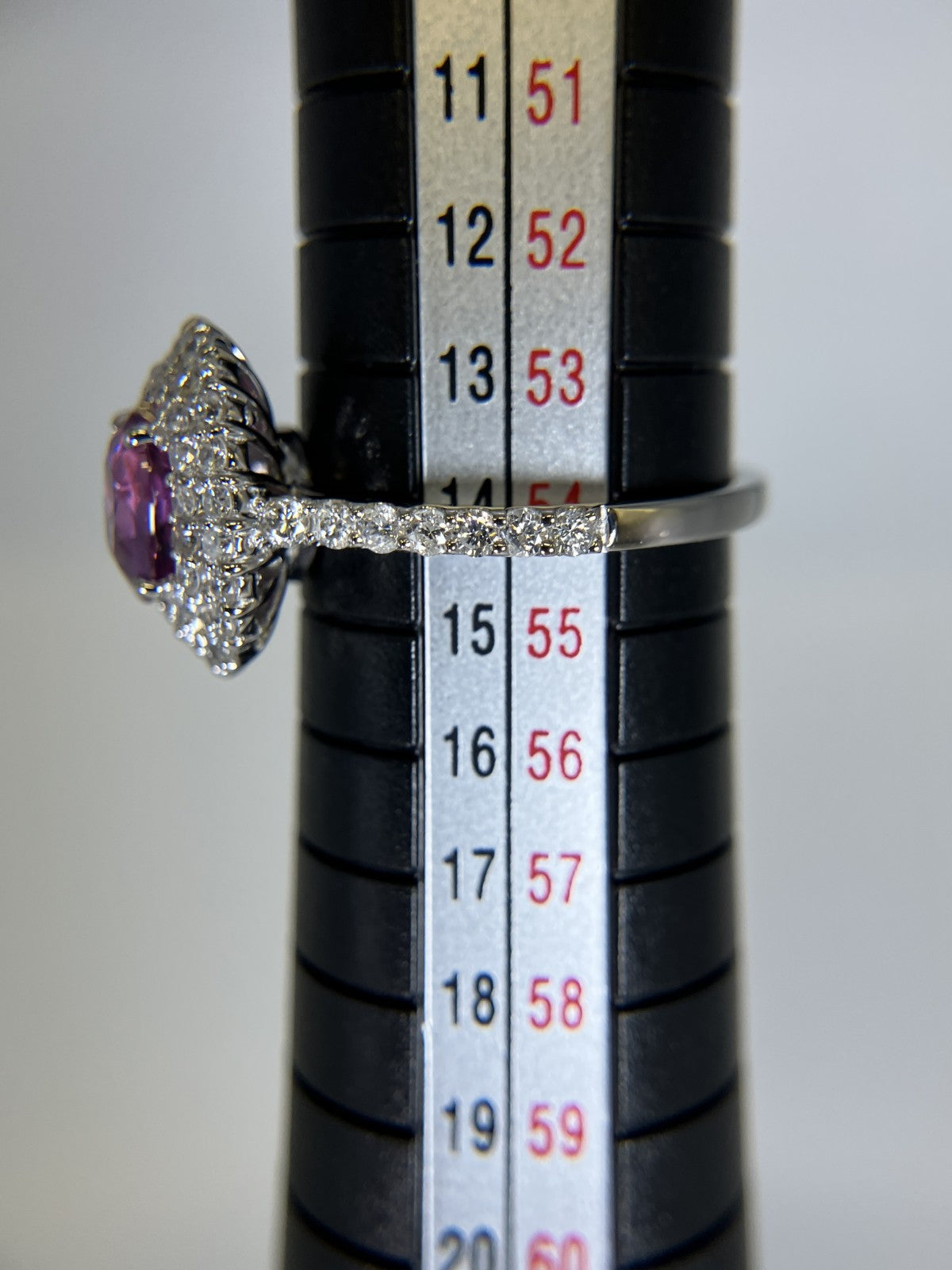 サファイア 1.02ct 非加熱 No heat GIA鑑別書 D0.72ct PT900 4.8g 指輪 （JP14号） サイズ直し無料 8442K