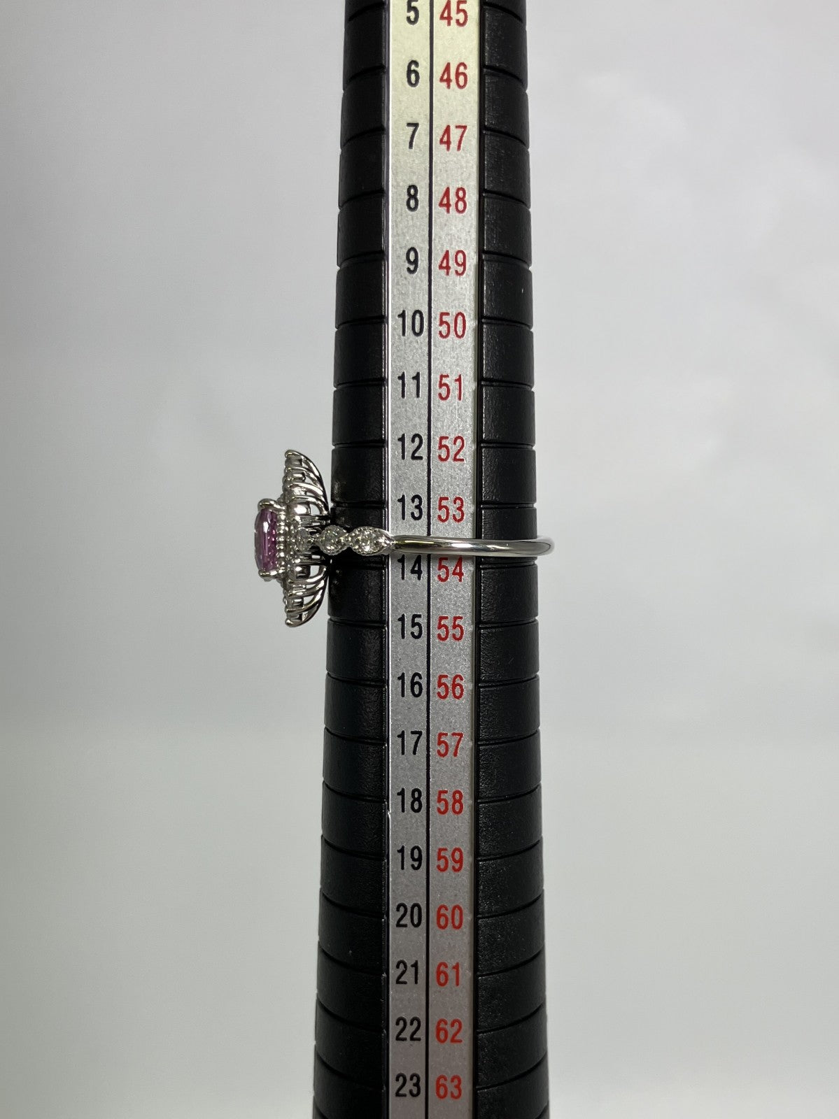 サファイア 1.05ct パパラチャ Padparadscha 非加熱 No heat AIGS鑑別書 D0.31ct PT900 4.3g 指輪 （JP13号） サイズ直し無料 8572K