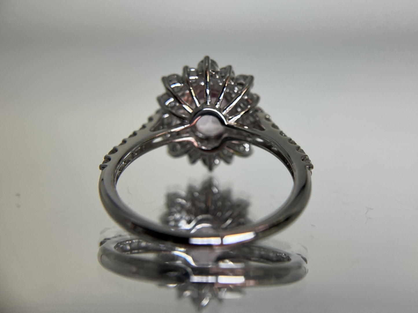サファイア 1.57ct パパラチャ Padparadscha 非加熱 No heat AIGS鑑別書 D0.68ct PT900 4.9g 指輪 （JP10号） サイズ直し無料 8582K