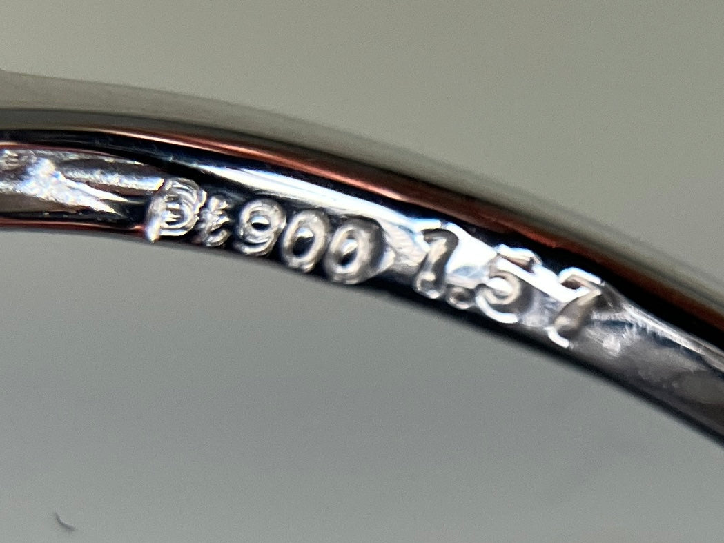 サファイア 1.57ct パパラチャ Padparadscha 非加熱 No heat AIGS鑑別書 D0.68ct PT900 4.9g 指輪 （JP10号） サイズ直し無料 8582K