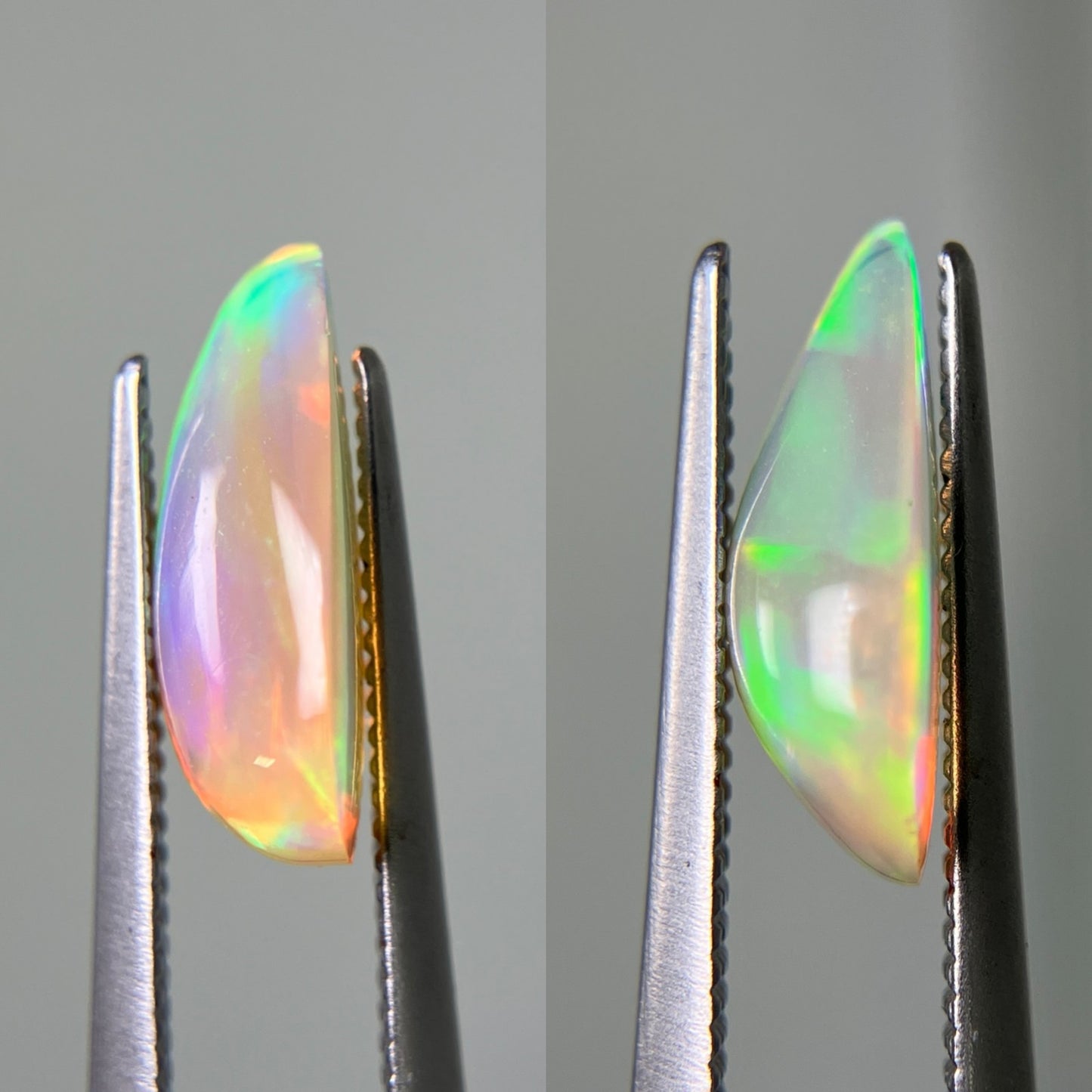 オパール（ペアセット） 1.478ct / 1.688ct 宝石鑑別書付き 12.0㎜×7.8㎜×3.9㎜ / 12.0㎜×7.5㎜×4.1㎜ ルース（ 裸石 ） 3386YY