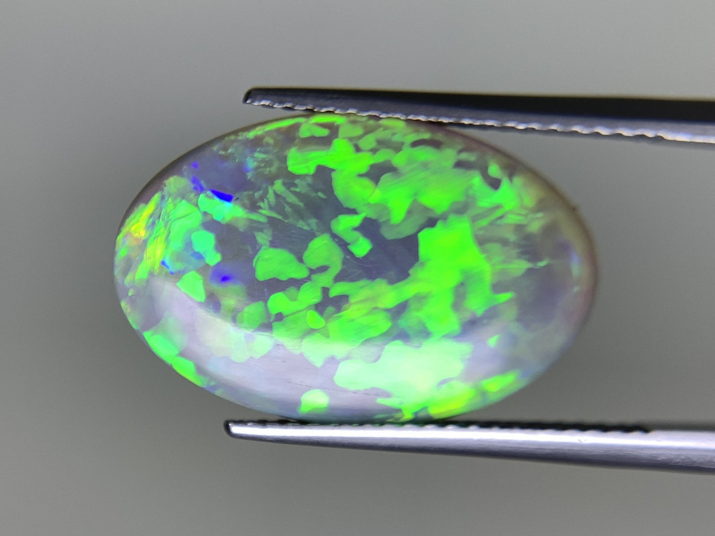 ブラックオパール 天然 5.534 ct 宝石ソーティング付き 19.5㎜×12.8㎜×3.5㎜ ルース（ 裸石 ） 5429Y