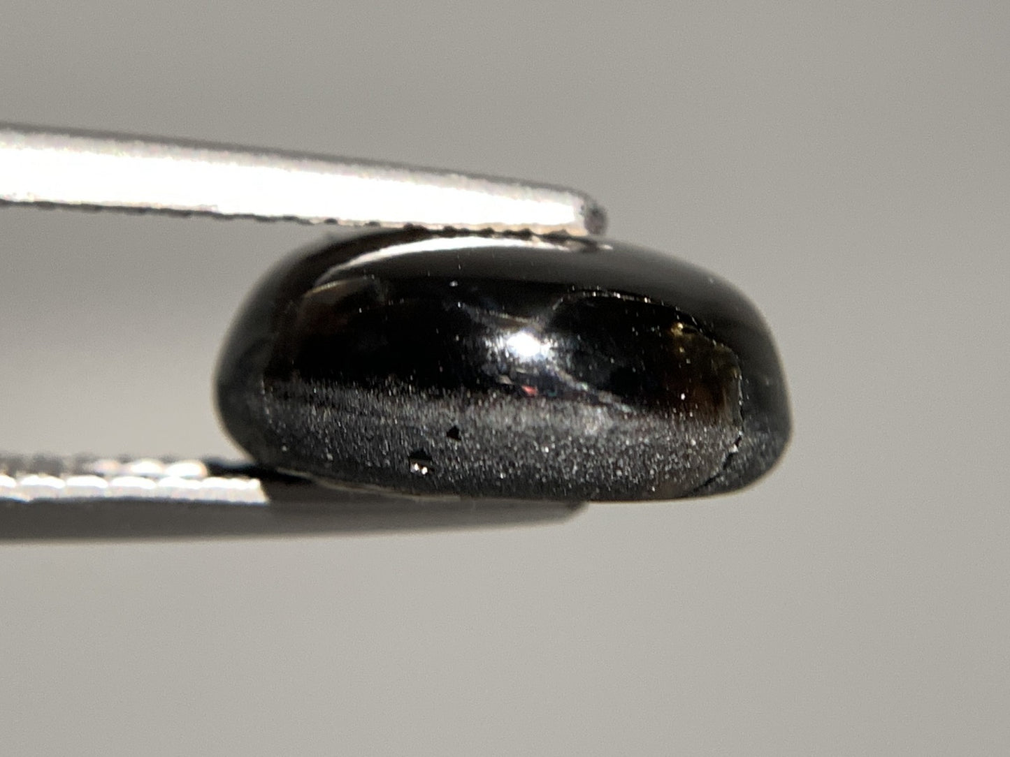 ブラックスターサファイア 天然 7.595ct 宝石ソーティング付き 11.9㎜×10.0㎜×5.2㎜ ルース（ 裸石 ） 7070Y