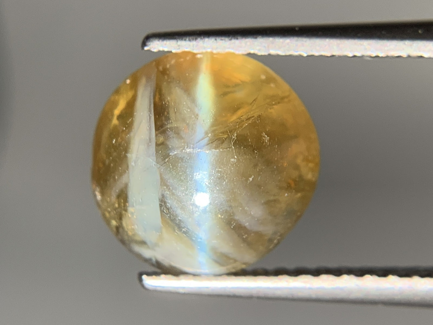 クリソベリルキャッツアイ 天然 3.126ct 宝石ソーティング付き 9.1㎜×9.1㎜×4.1㎜ ルース（ 裸石 ） 6306Y