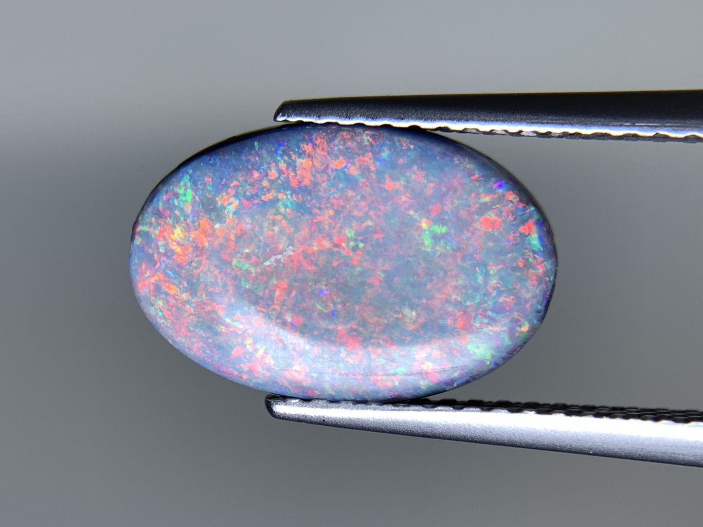 ブラックオパール 天然 1.711ct 中央宝石ソーティング付き 13.3㎜×8.7㎜×2.2㎜ ルース（ 裸石 ） 7102Y