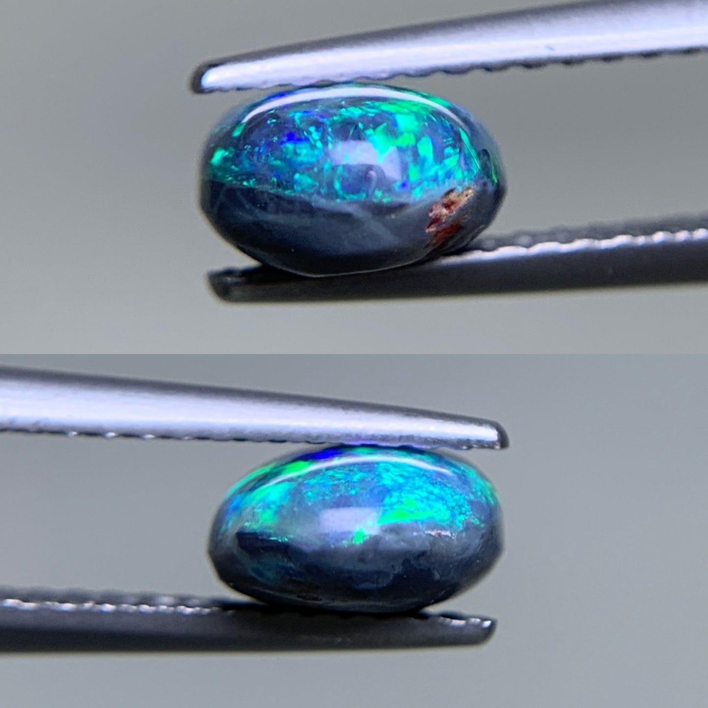 ブラックオパール 天然 1.536ct 中央宝石ソーティング付き 9.5㎜×6.7㎜×3.9㎜ ルース（ 裸石 ） 6246Y