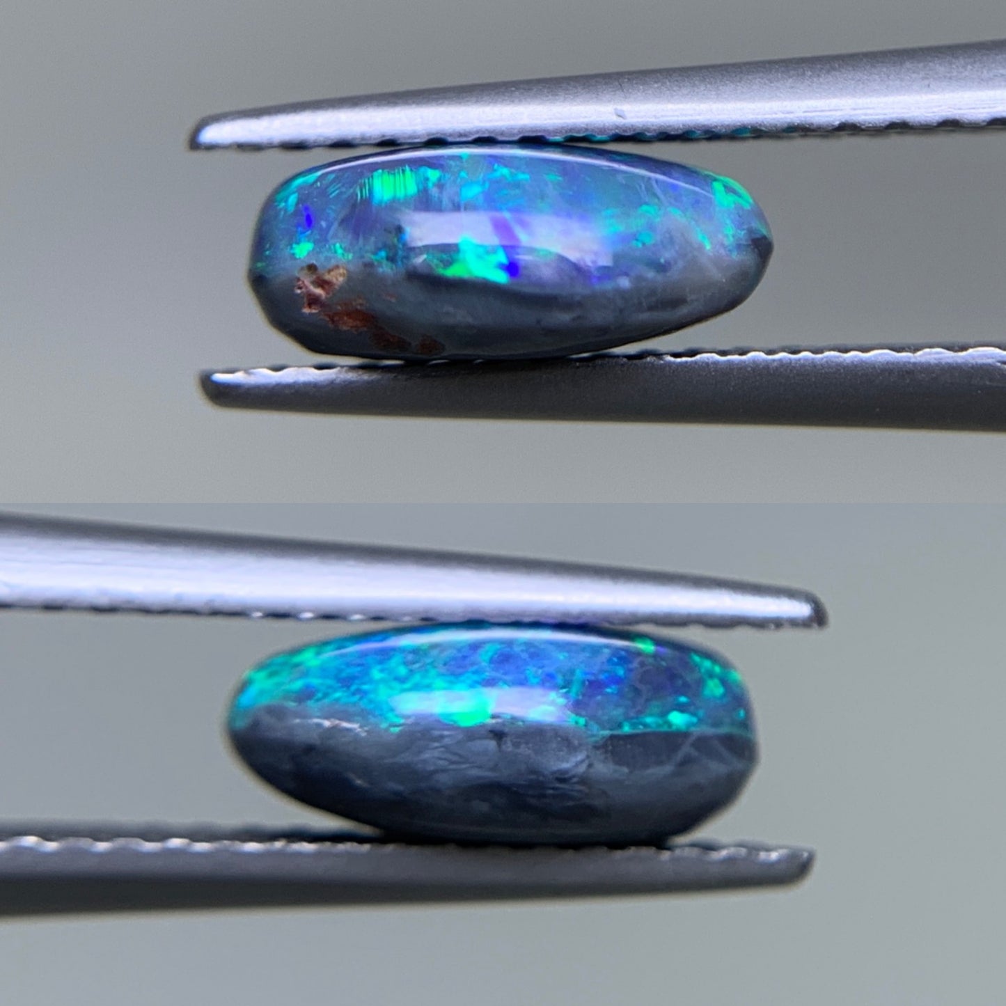 ブラックオパール 天然 1.536ct 中央宝石ソーティング付き 9.5㎜×6.7㎜×3.9㎜ ルース（ 裸石 ） 6246Y