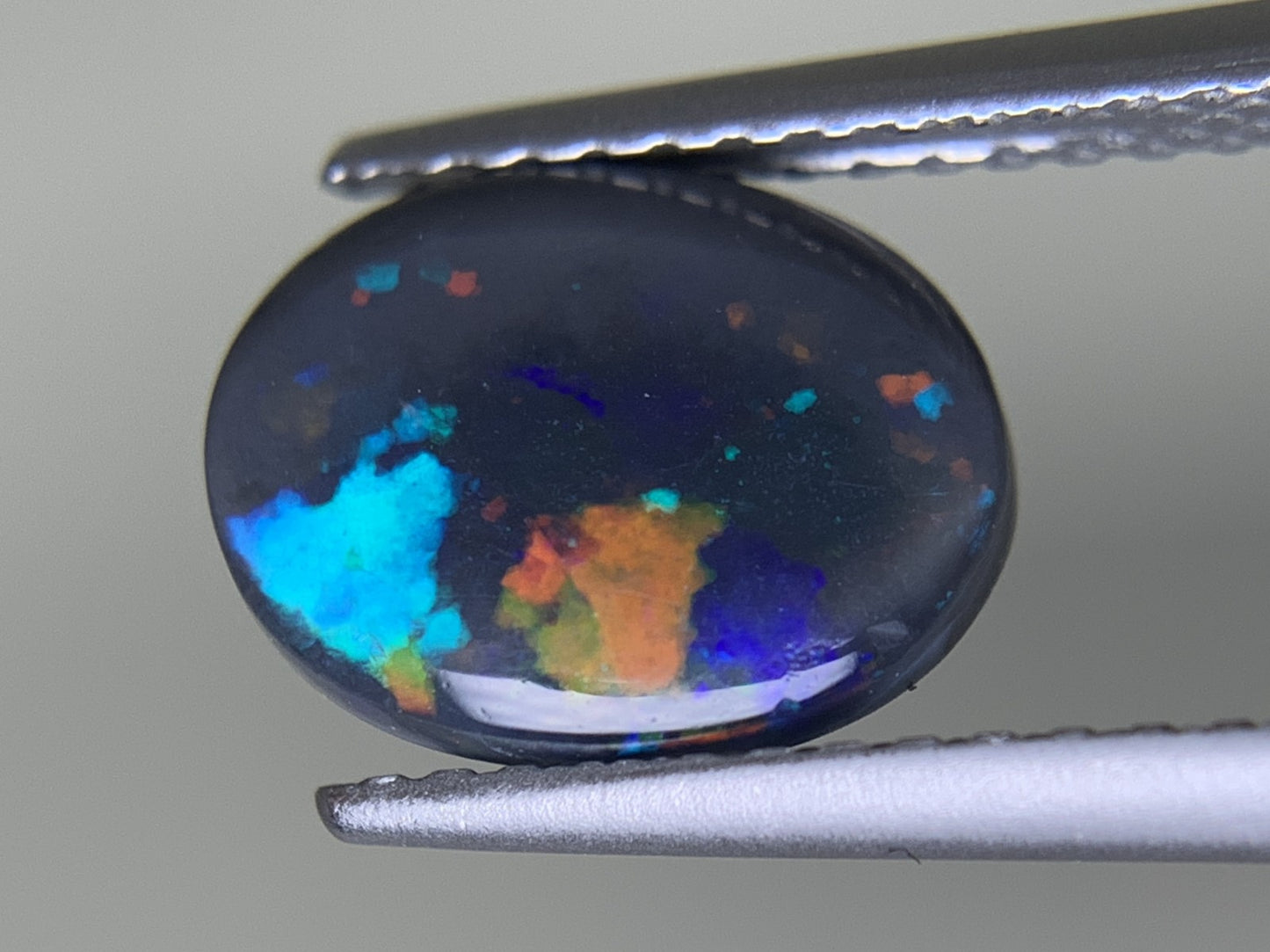 ブラックオパール 天然 1.734ct 中央宝石ソーティング付き 9.6㎜×7.3㎜×3.8㎜ ルース（ 裸石 ） 6271Y