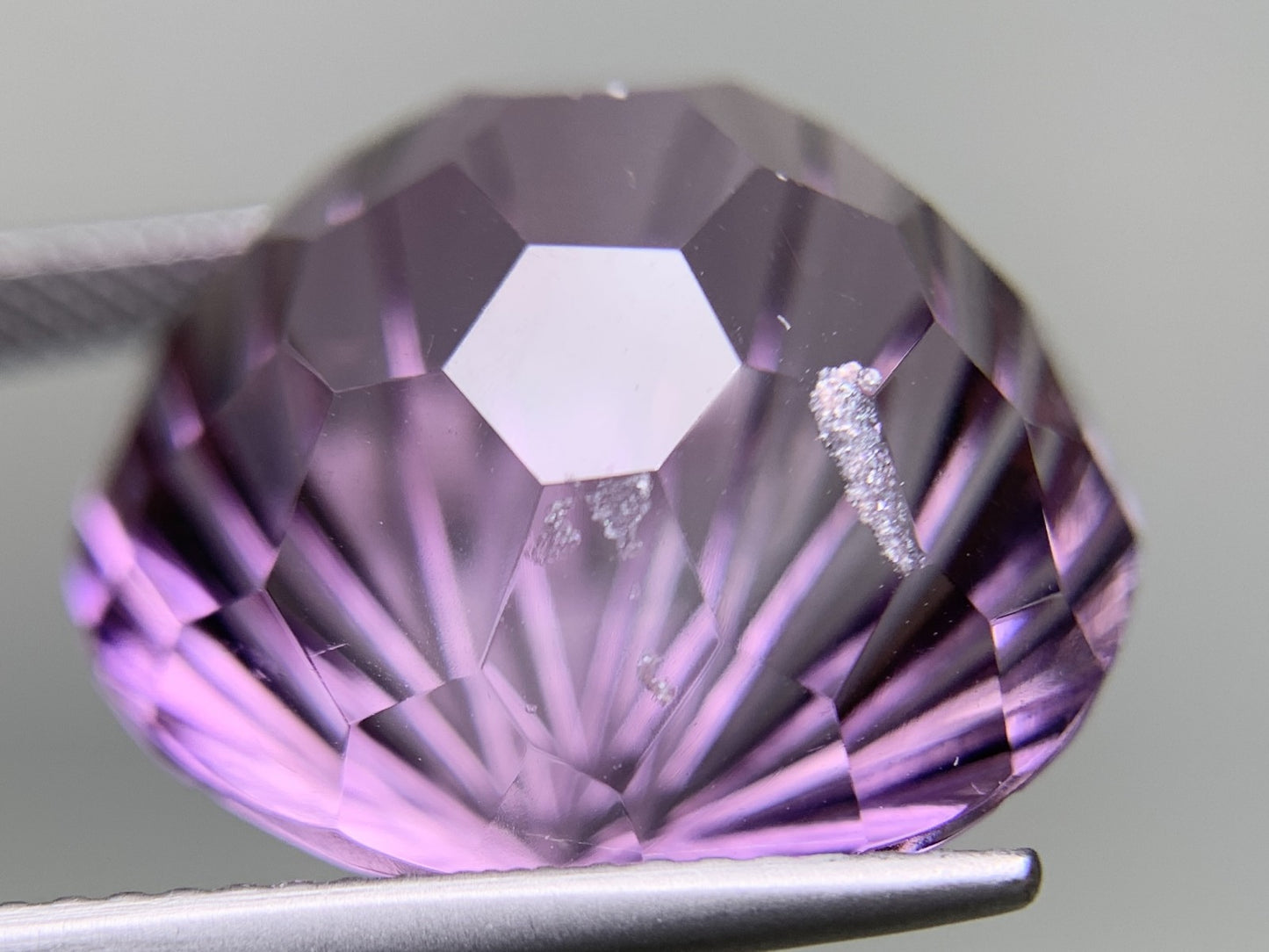 アメシスト 天然 24.169ct 宝石ソーティング付き 18.5㎜×18.3㎜×14.2㎜ ルース（ 裸石 ） 8304Y