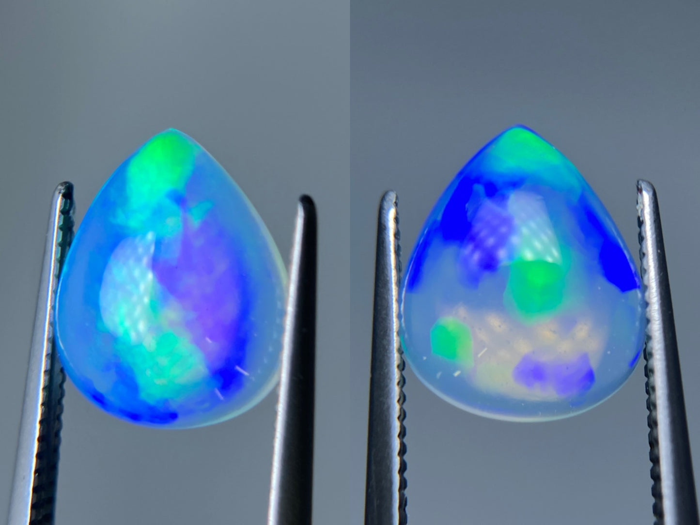 オパール（ペアセット） 1.803ct / 2.007ct 宝石鑑別書付き 10.9㎜×9.1㎜×4.2㎜ / 10.9㎜×9.0㎜×4.1㎜ ルース（ 裸石 ） 3514S