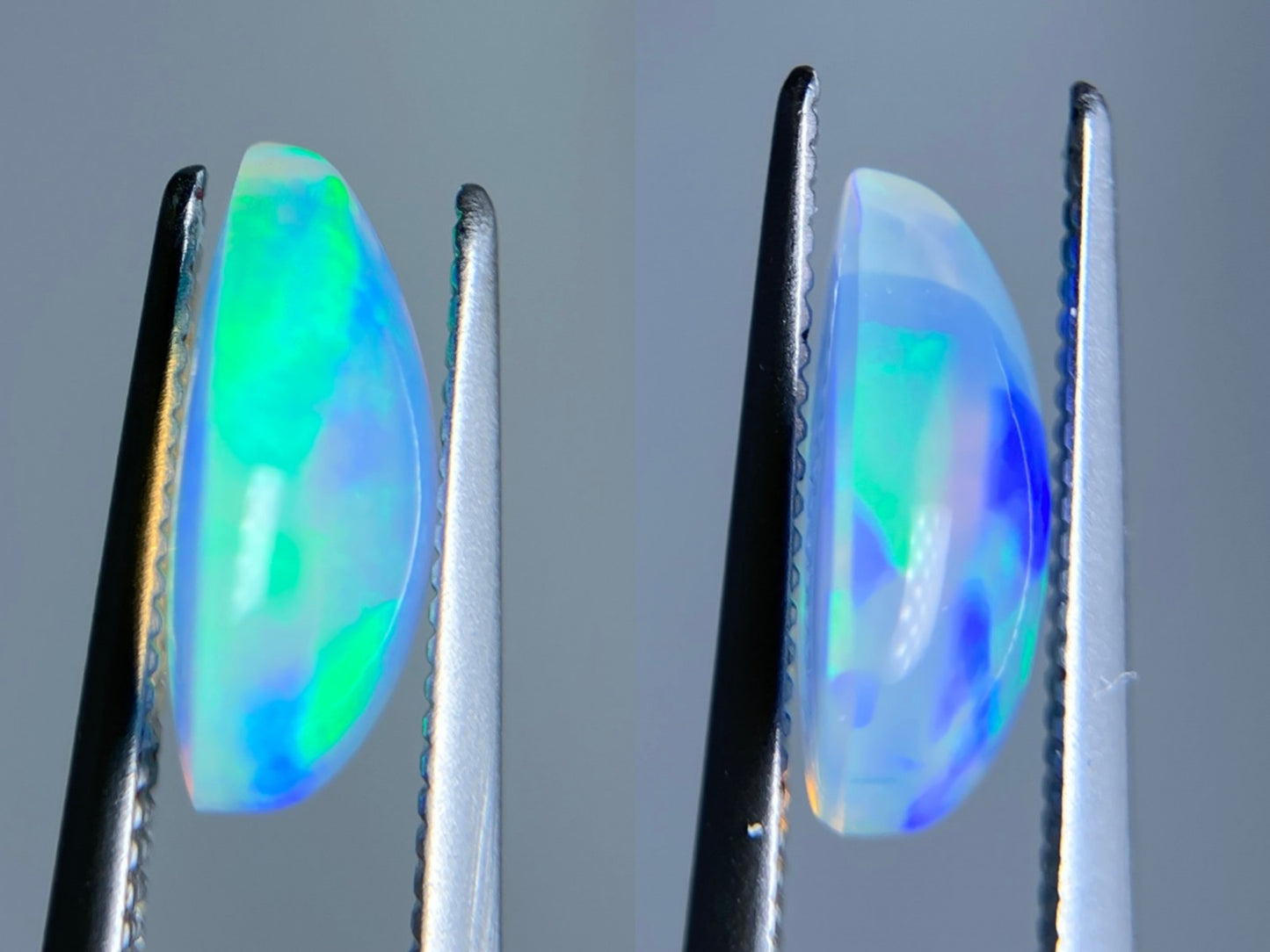 オパール（ペアセット） 1.803ct / 2.007ct 宝石鑑別書付き 10.9㎜×9.1㎜×4.2㎜ / 10.9㎜×9.0㎜×4.1㎜ ルース（ 裸石 ） 3514S