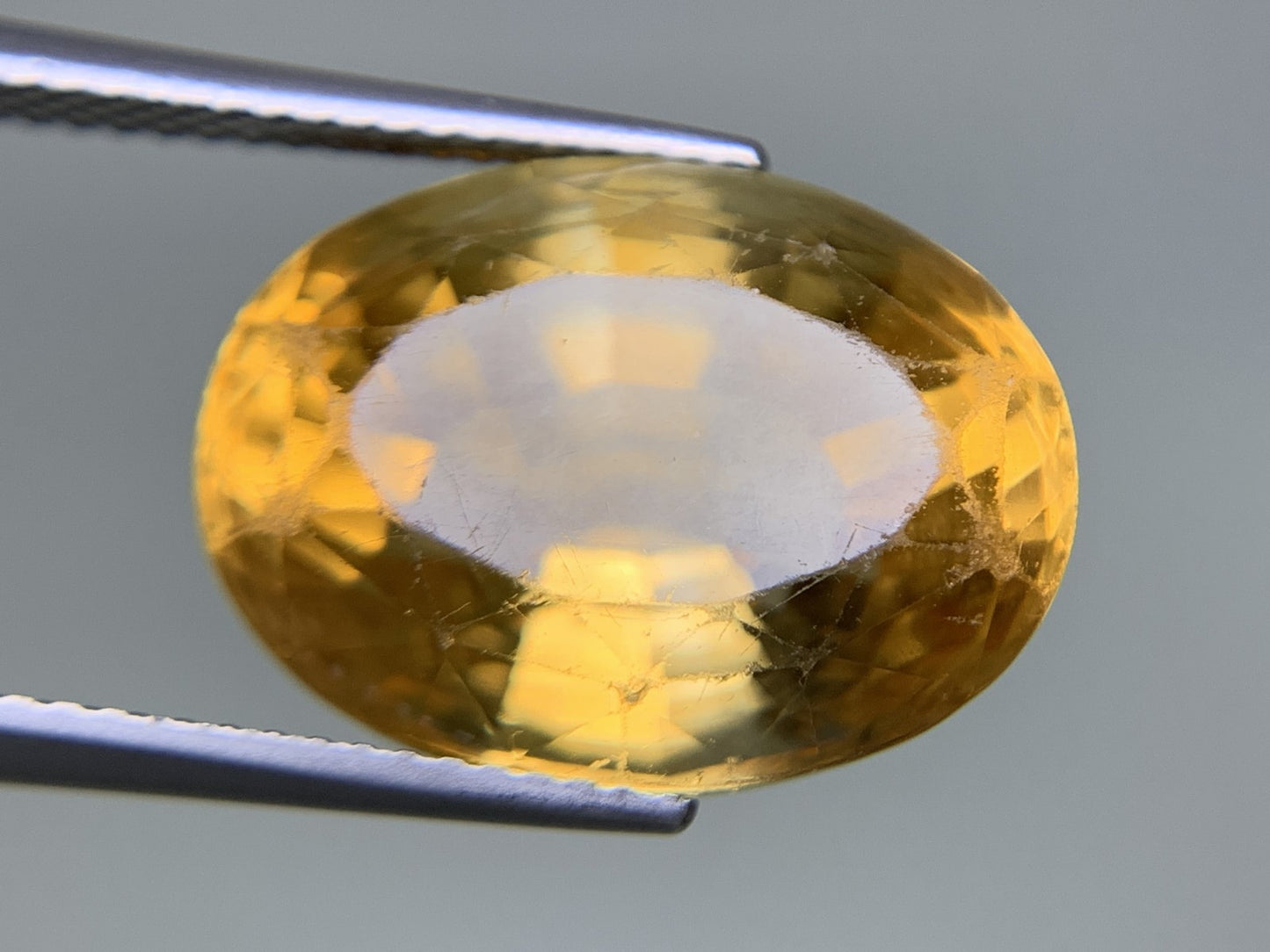 シトリン 天然 13.589ct 宝石ソーティング付き 17.1㎜×12.9㎜×10.3㎜ ルース（ 裸石 ） 8318Y