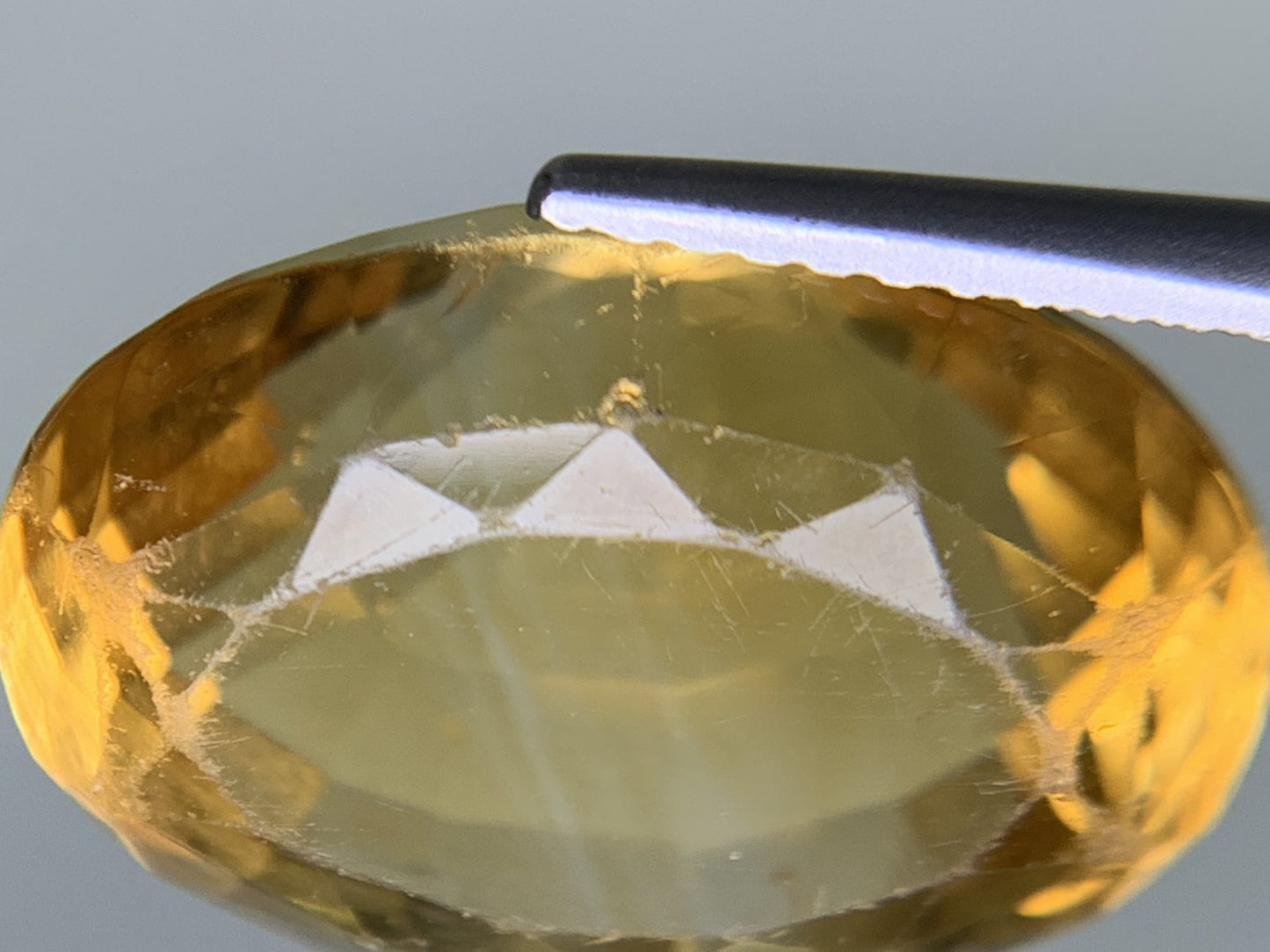 シトリン 天然 13.589ct 宝石ソーティング付き 17.1㎜×12.9㎜×10.3㎜ ルース（ 裸石 ） 8318Y