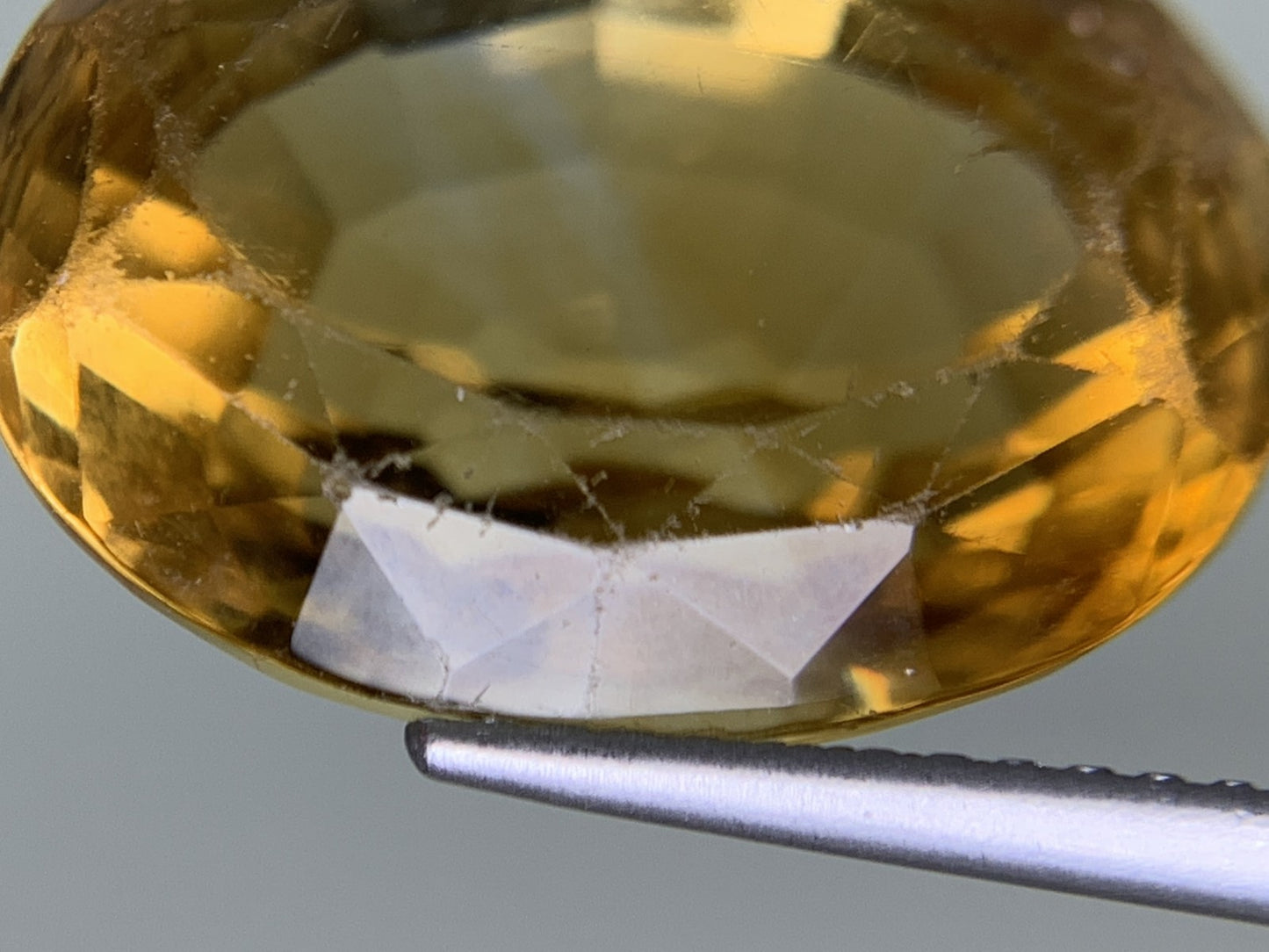 シトリン 天然 13.589ct 宝石ソーティング付き 17.1㎜×12.9㎜×10.3㎜ ルース（ 裸石 ） 8318Y