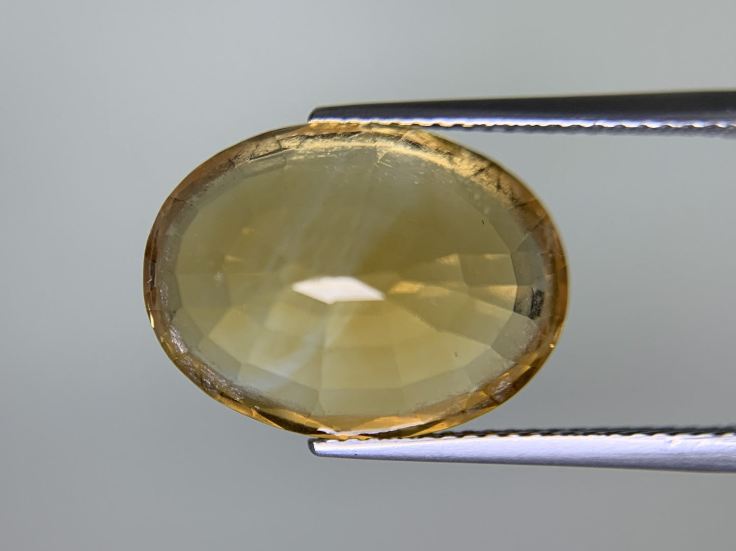 シトリン 天然 13.589ct 宝石ソーティング付き 17.1㎜×12.9㎜×10.3㎜ ルース（ 裸石 ） 8318Y