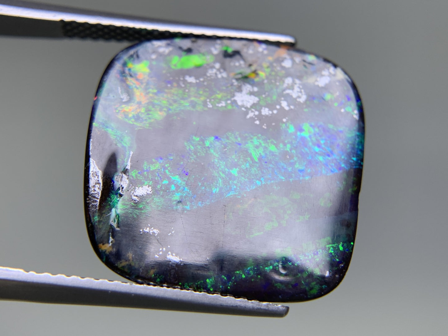 ボルダーオパール 天然 15.106ct 宝石ソーティング付き 19.1㎜×18.7㎜×4.0㎜ ルース（ 裸石 ） 6336Y