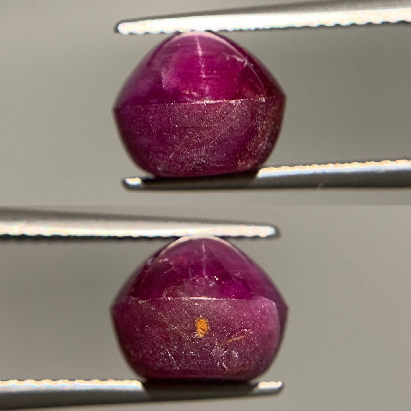 スタールビー 天然 9.857ct 宝石ソーティング付き 11.4㎜×9.9㎜×8.1㎜ ルース（ 裸石 ） 6382Y
