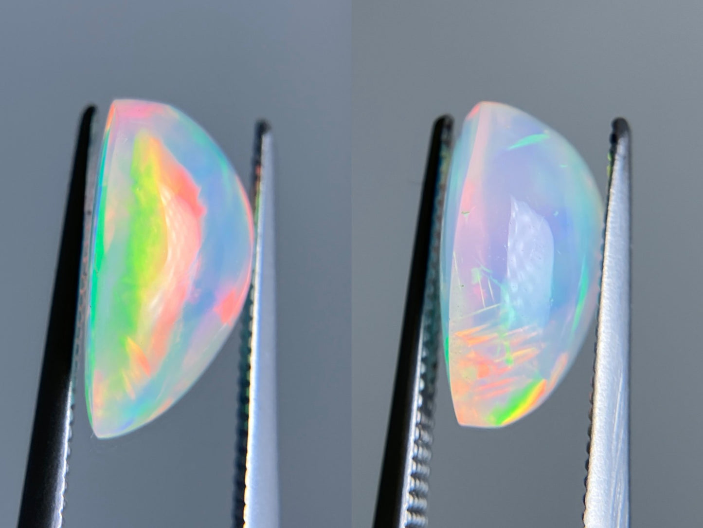 オパール（ペアセット） 3.191ct / 3.313ct 宝石鑑別書付き 12.2㎜×9.1㎜×6.0㎜ / 12.2㎜×9.3㎜×5.9㎜ ルース（ 裸石 ） 3508S