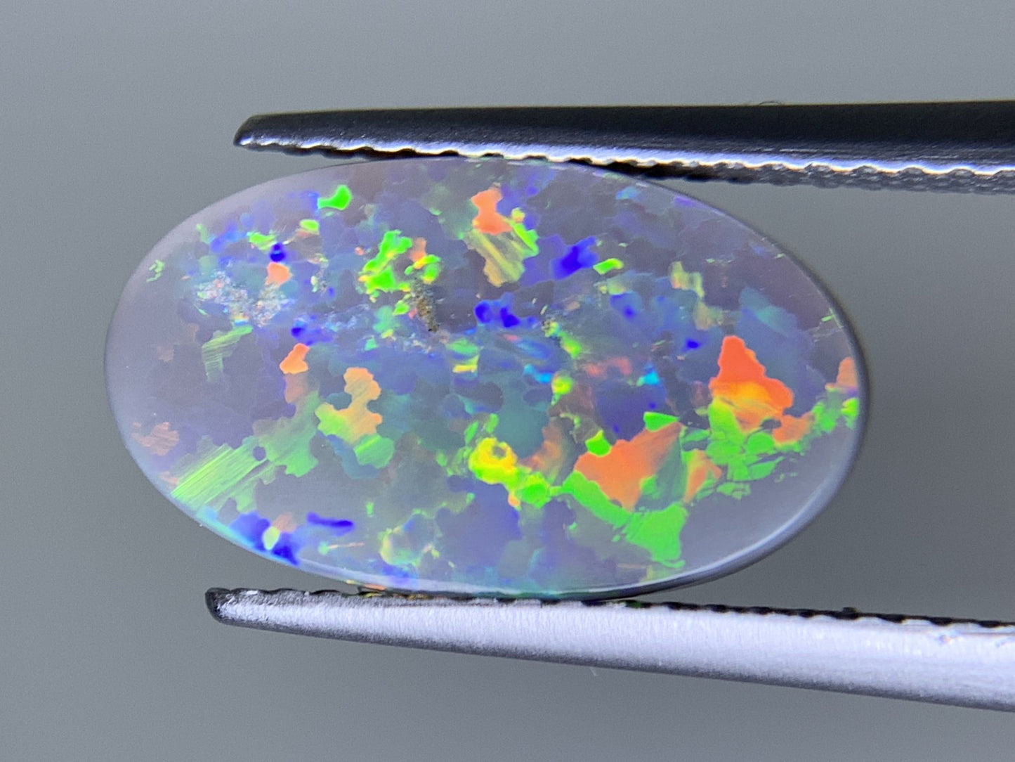 ブラックオパール 天然 2.510ct 宝石ソーティング付き 15.1㎜×8.8㎜×2.7㎜ ルース（ 裸石 ） 6426Y