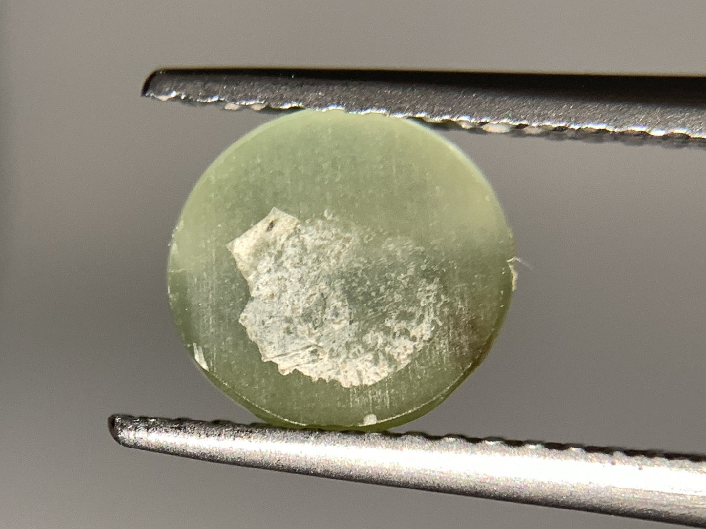 ネフライトキャッツアイ 天然 1.630ct 宝石ソーティング付き 7.6㎜×7.0㎜×3.6㎜ ルース（ 裸石 ） 5035Y