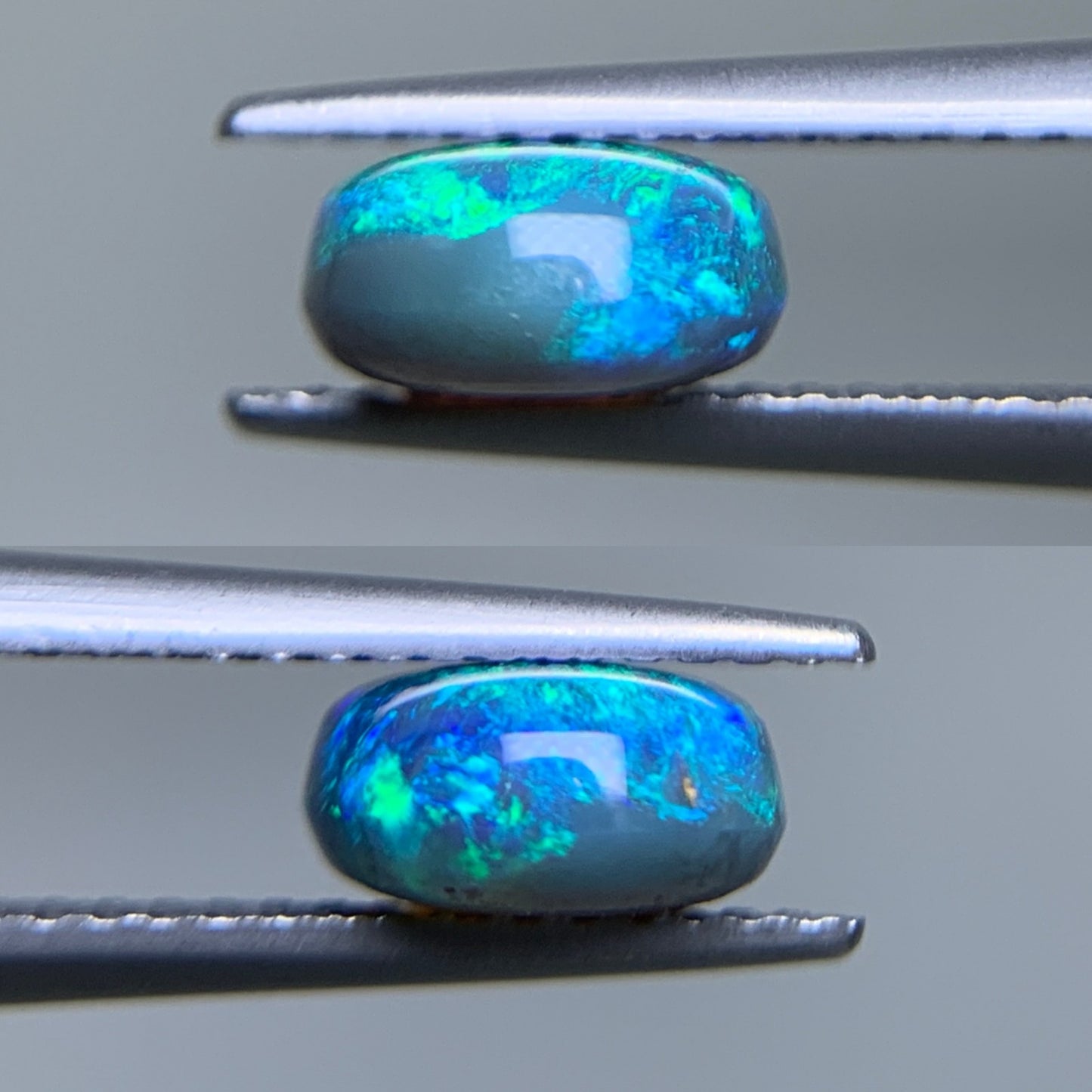 ブラックオパール 天然 1.701ct 宝石ソーティング付き 8.9㎜×7.4㎜×3.8㎜ ルース（ 裸石 ） 6198Y