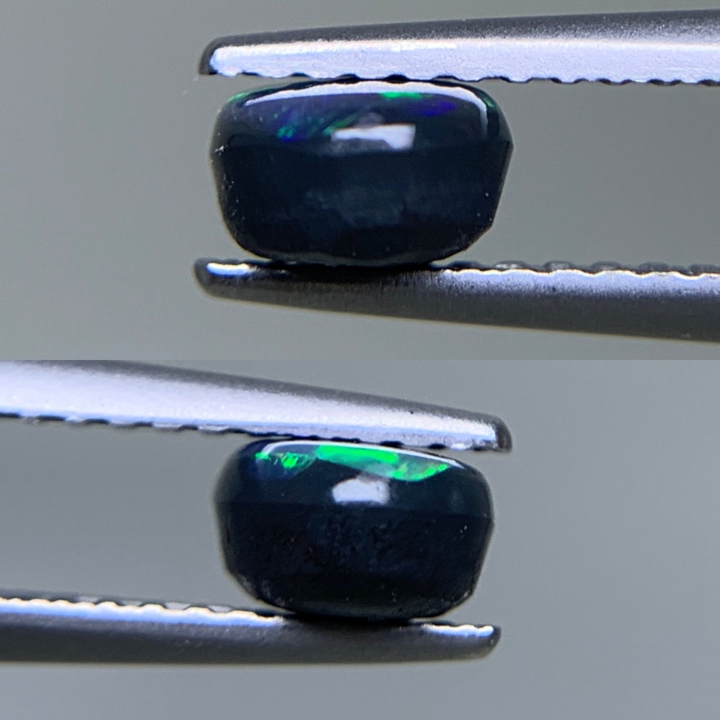 ブラックオパール 天然 0.797ct 宝石ソーティング付き 6.6㎜×5.3㎜×3.2㎜ ルース（ 裸石 ） 6230Y