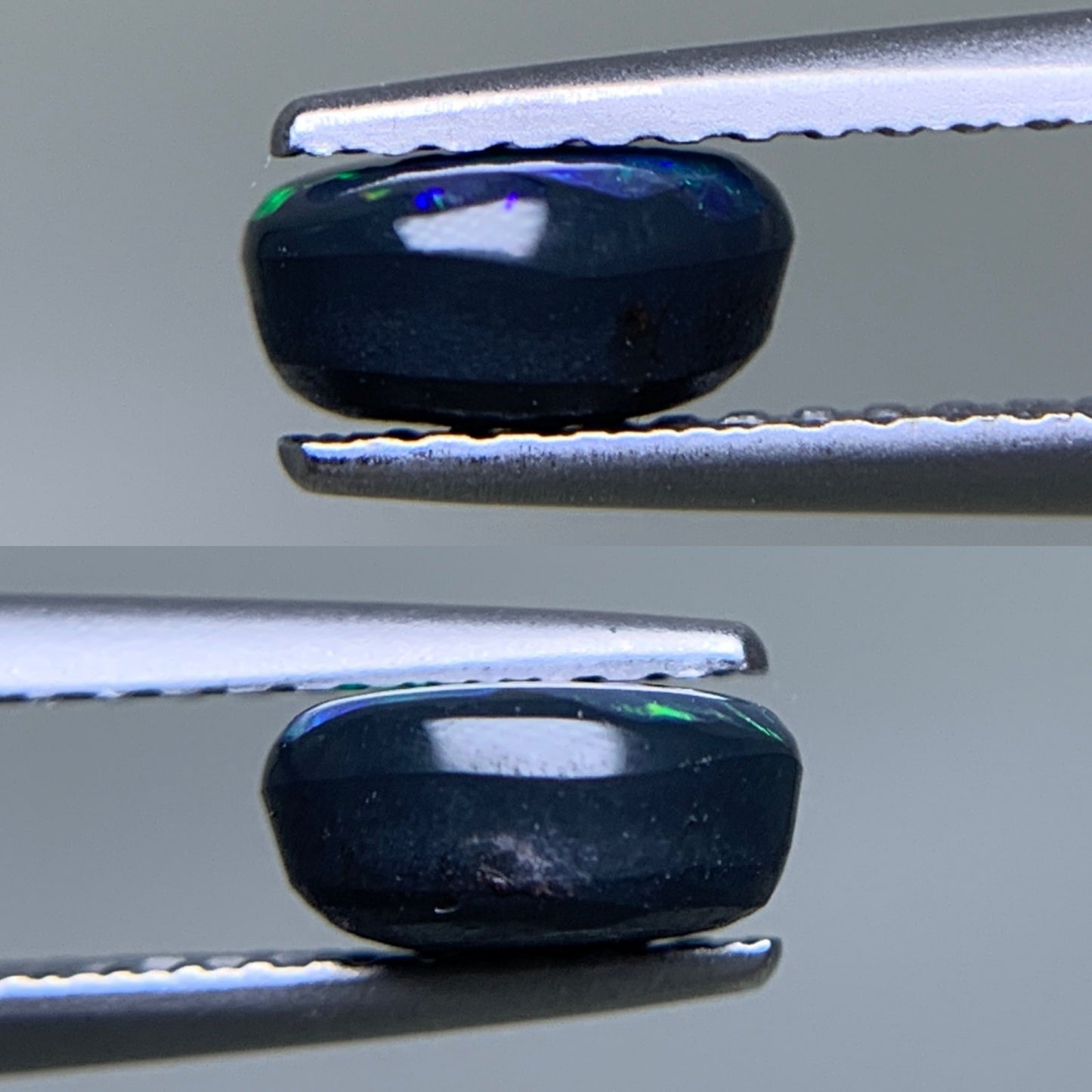 ブラックオパール 天然 0.797ct 宝石ソーティング付き 6.6㎜×5.3㎜×3.2㎜ ルース（ 裸石 ） 6230Y