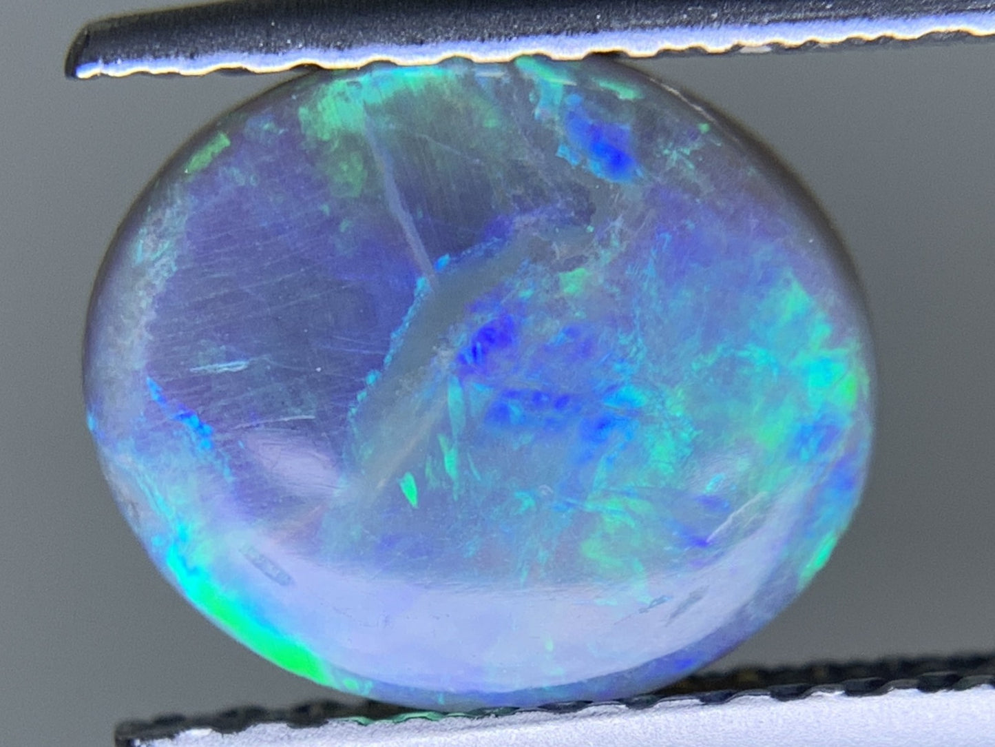 ブラックオパール 天然 1.214ct カン有り 宝石ソーティング付き 9.2㎜×7.7㎜×2.7㎜ ルース（ 裸石 ） 6329Y