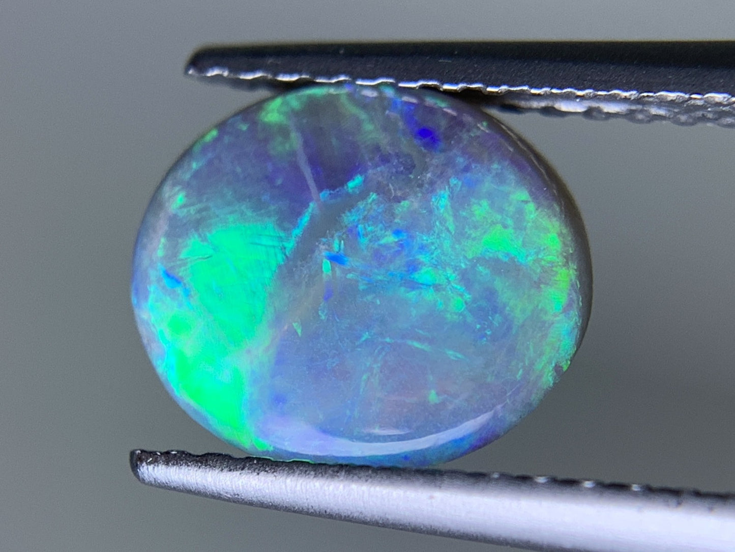ブラックオパール 天然 1.214ct カン有り 宝石ソーティング付き 9.2㎜×7.7㎜×2.7㎜ ルース（ 裸石 ） 6329Y