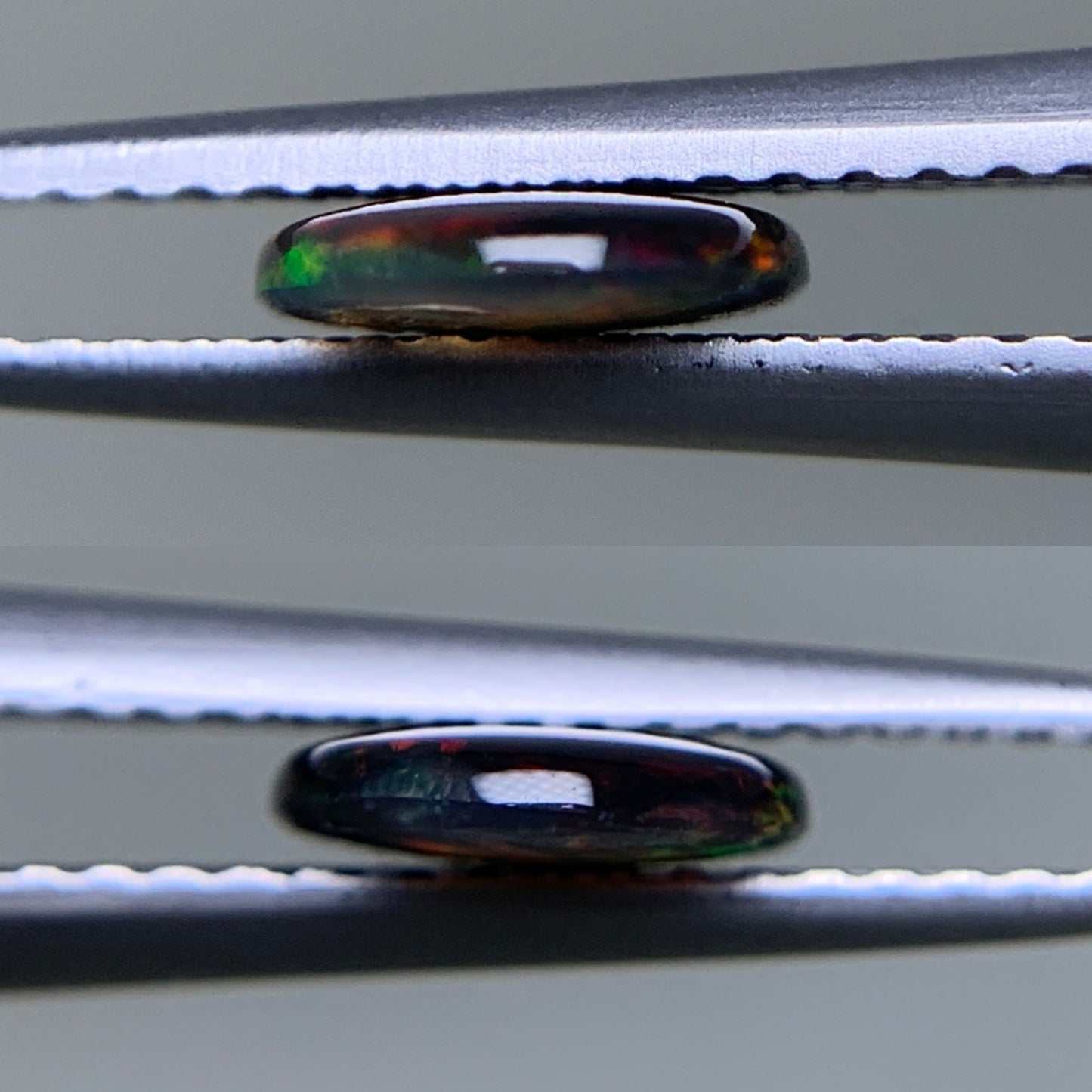 ブラックオパール 天然 0.672ct 宝石ソーティング付き 8.8㎜×6.8㎜×1.6㎜ ルース（ 裸石 ） 6331Y