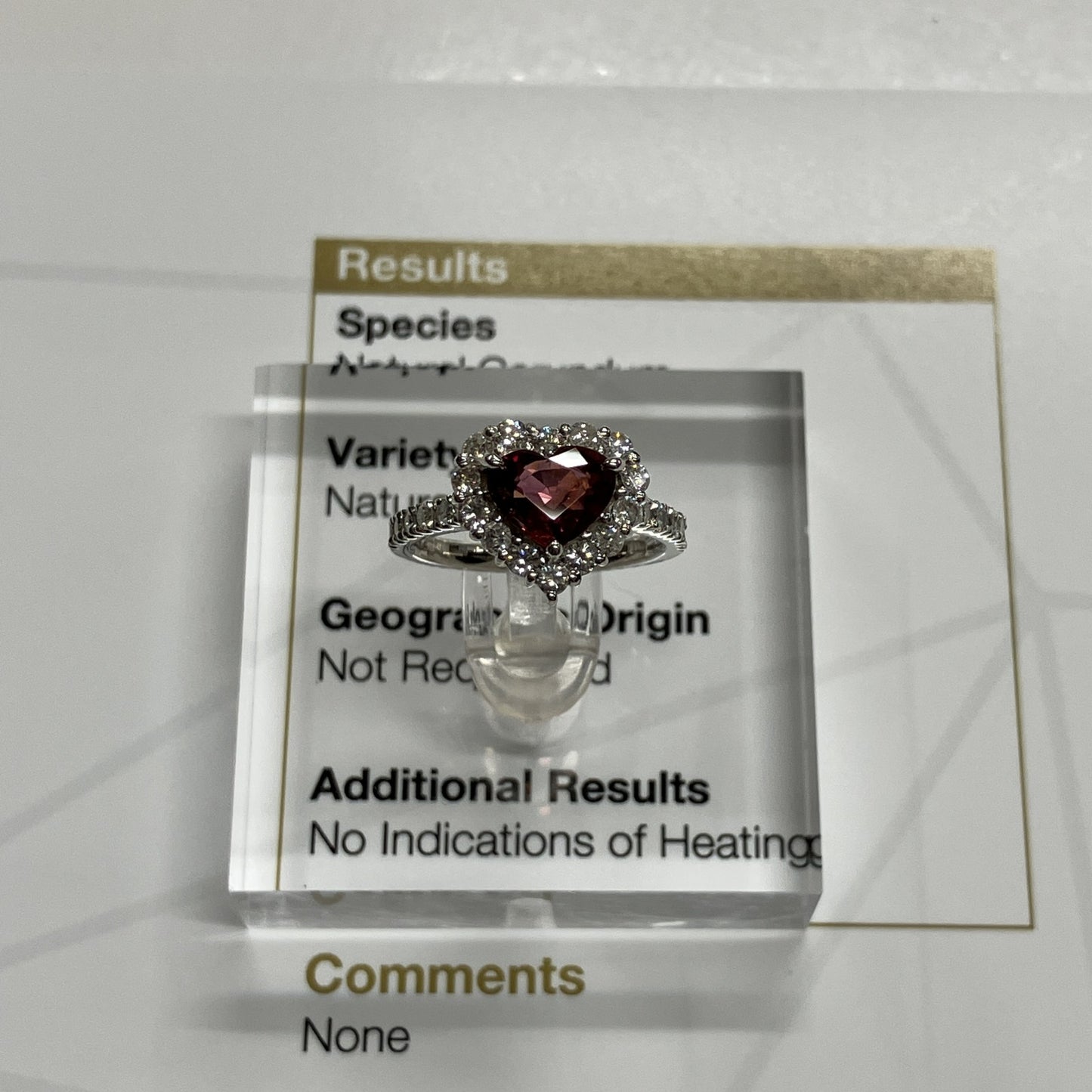 ルビー 1.42ct 非加熱 No heat GIA鑑別書 D0.72ct PT900 5.6g 指輪 （JP9号） サイズ直し無料 8089K