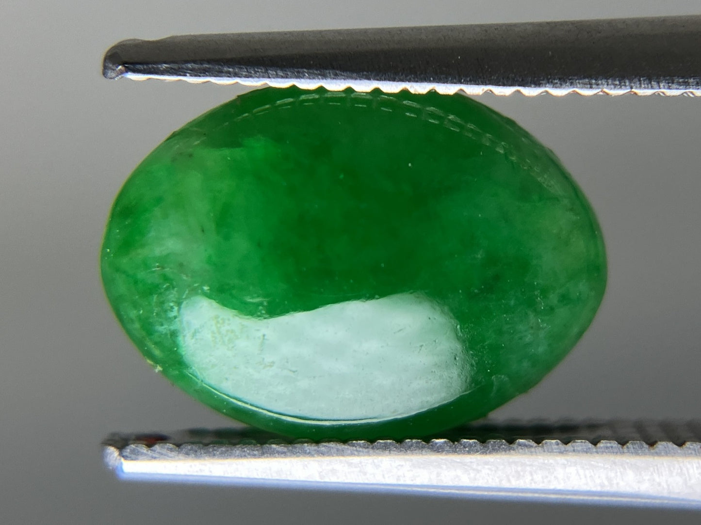 ヒスイ 翡翠  天然  2.848ct  宝石ソーティング付き  11.1㎜×8.2㎜×3.4㎜   ルース（ 裸石 ） 5544YY