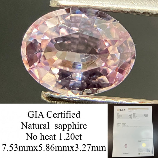 サファイア 1.20ct GIA鑑別書付き 非加熱 7.53㎜×5.86㎜×3.27㎜ ルース（ 裸石 ） 3826YY