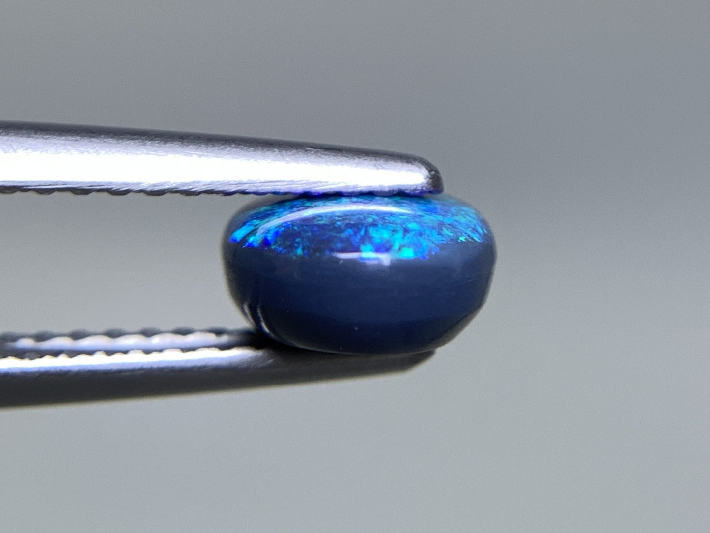 ブラックオパール 天然 1.458ct 中央宝石ソーティング付き 9.0㎜×6.8㎜×3.6㎜ ルース（ 裸石 ） 7130Y