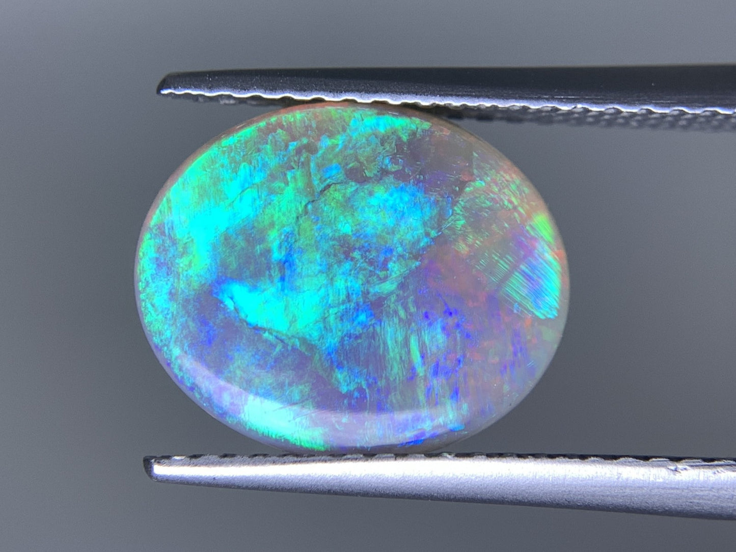 ブラックオパール 天然 2.083ct 宝石ソーティング付き 11.9㎜×10.0㎜×2.6㎜ ルース（ 裸石 ） 5570Y