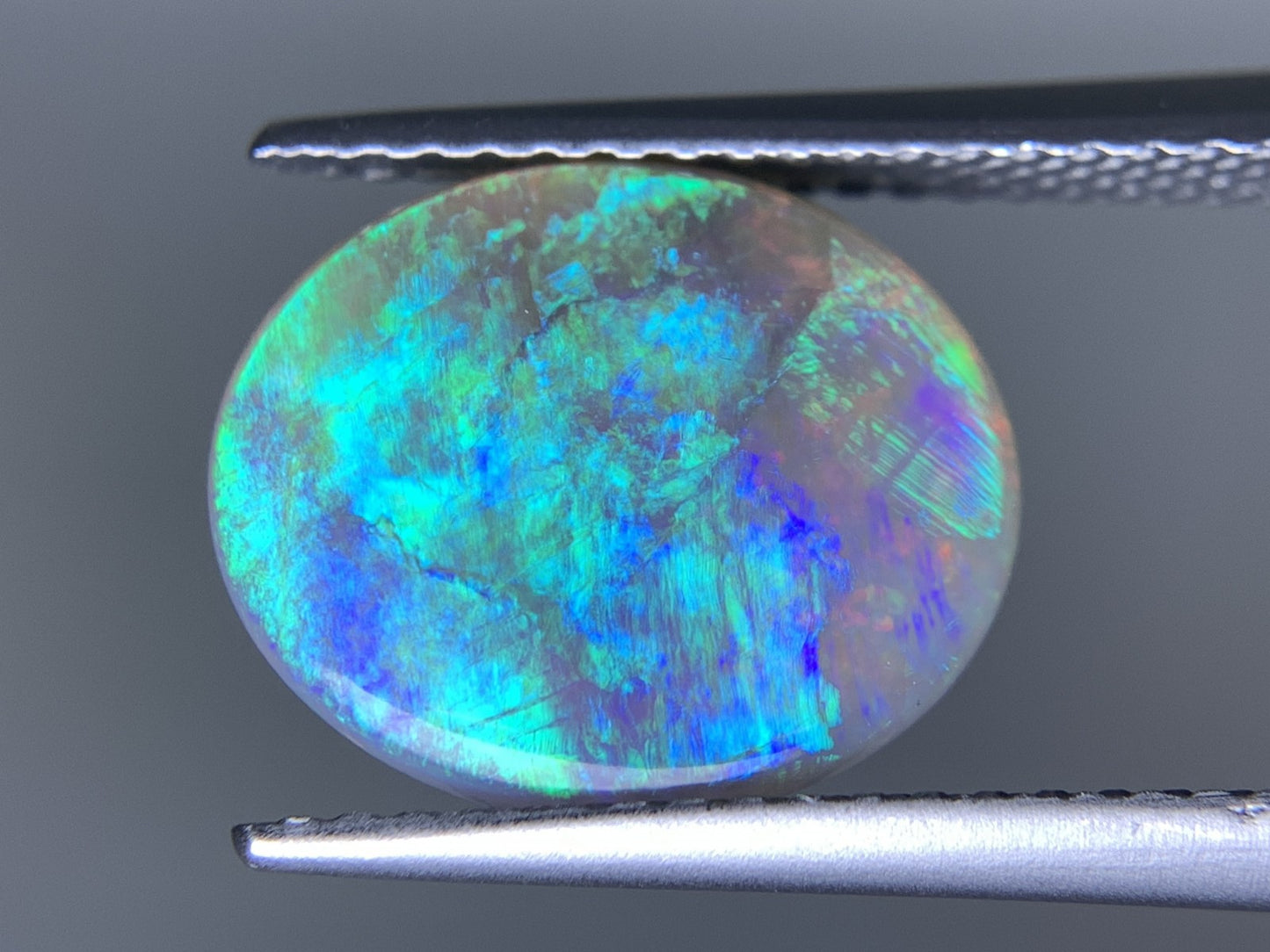ブラックオパール 天然 2.083ct 宝石ソーティング付き 11.9㎜×10.0㎜×2.6㎜ ルース（ 裸石 ） 5570Y