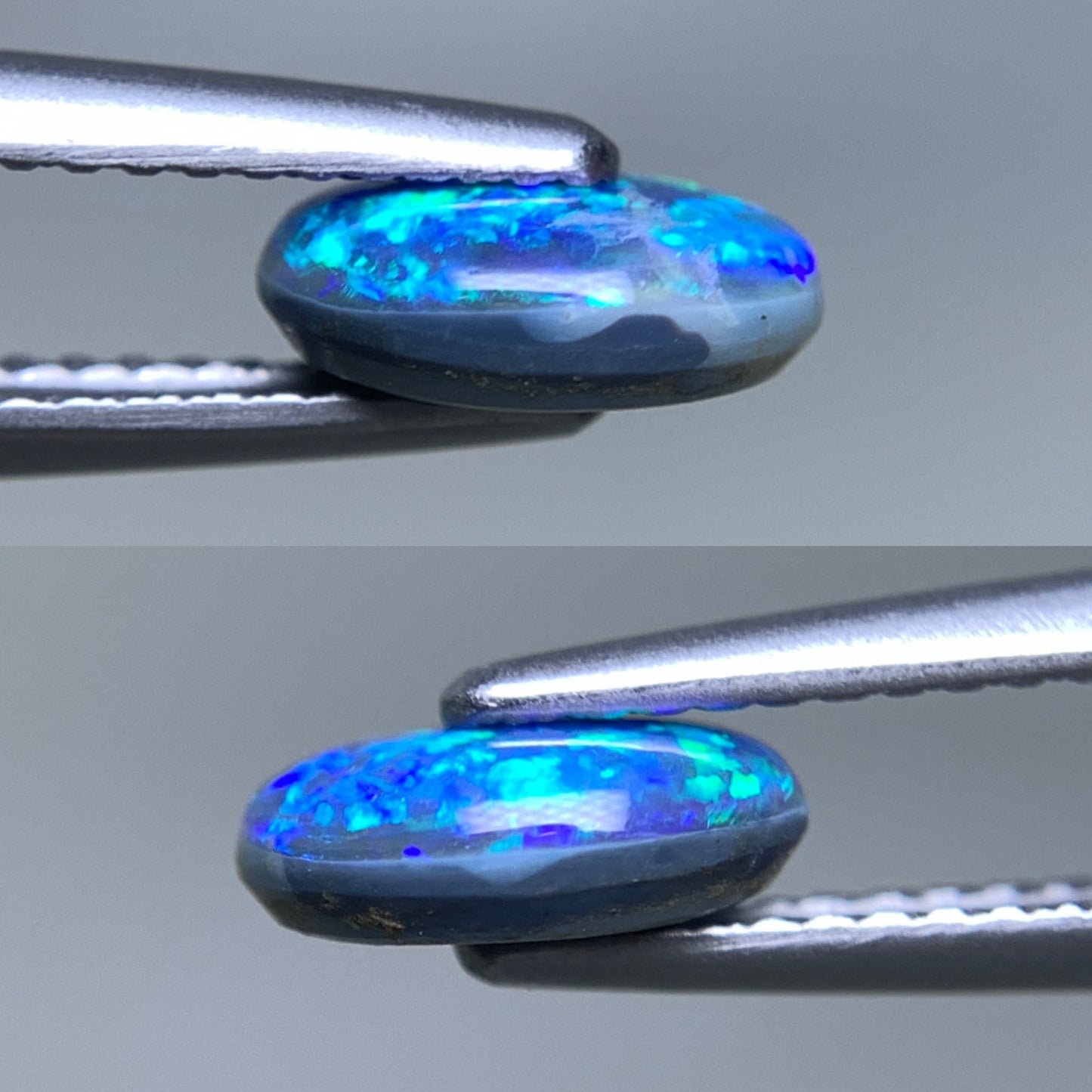 ブラックオパール 天然 1.121ct 中央宝石ソーティング付き 8.4㎜×6.8㎜×3.0㎜ ルース（ 裸石 ） 7132Y