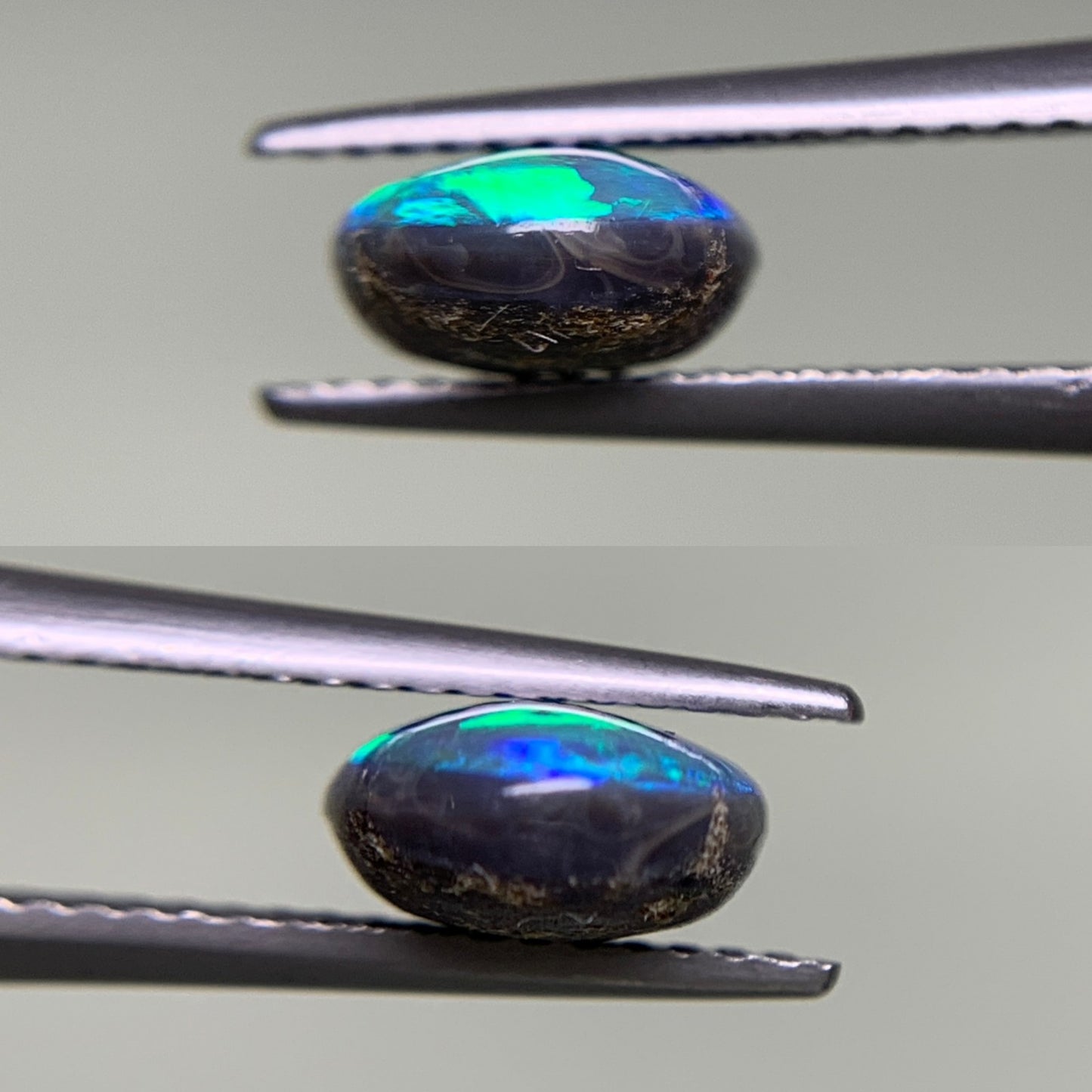 ブラックオパール 2.096ct 宝石ソーティング付き  11.2㎜×7.6㎜×4.0㎜  ルース（ 裸石 ） 3134Y