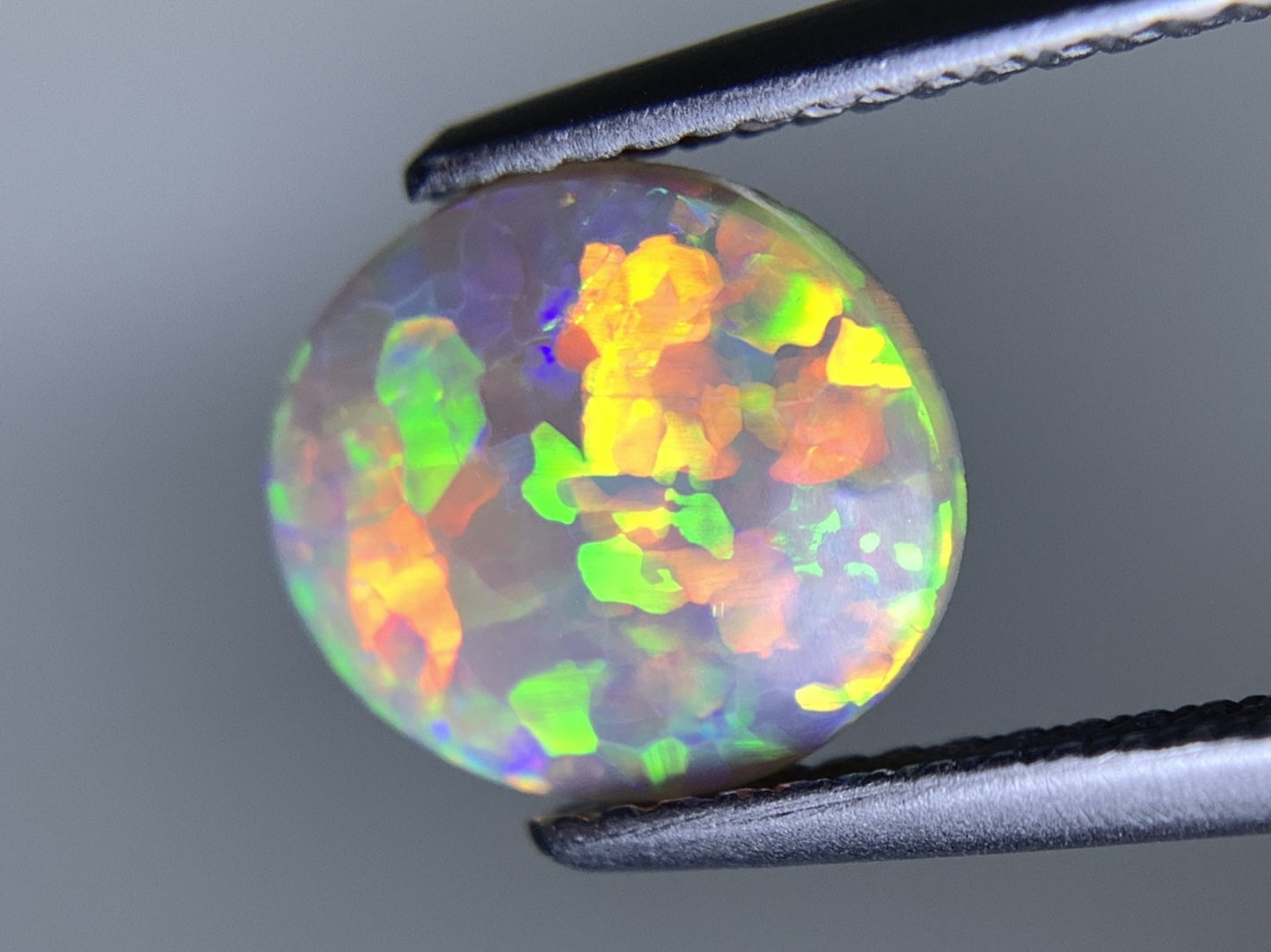 ブラックオパール 天然 1.118ct 宝石ソーティング付き 10.1㎜×8.5㎜×2.2㎜ ルース（ 裸石 ） 7270Y