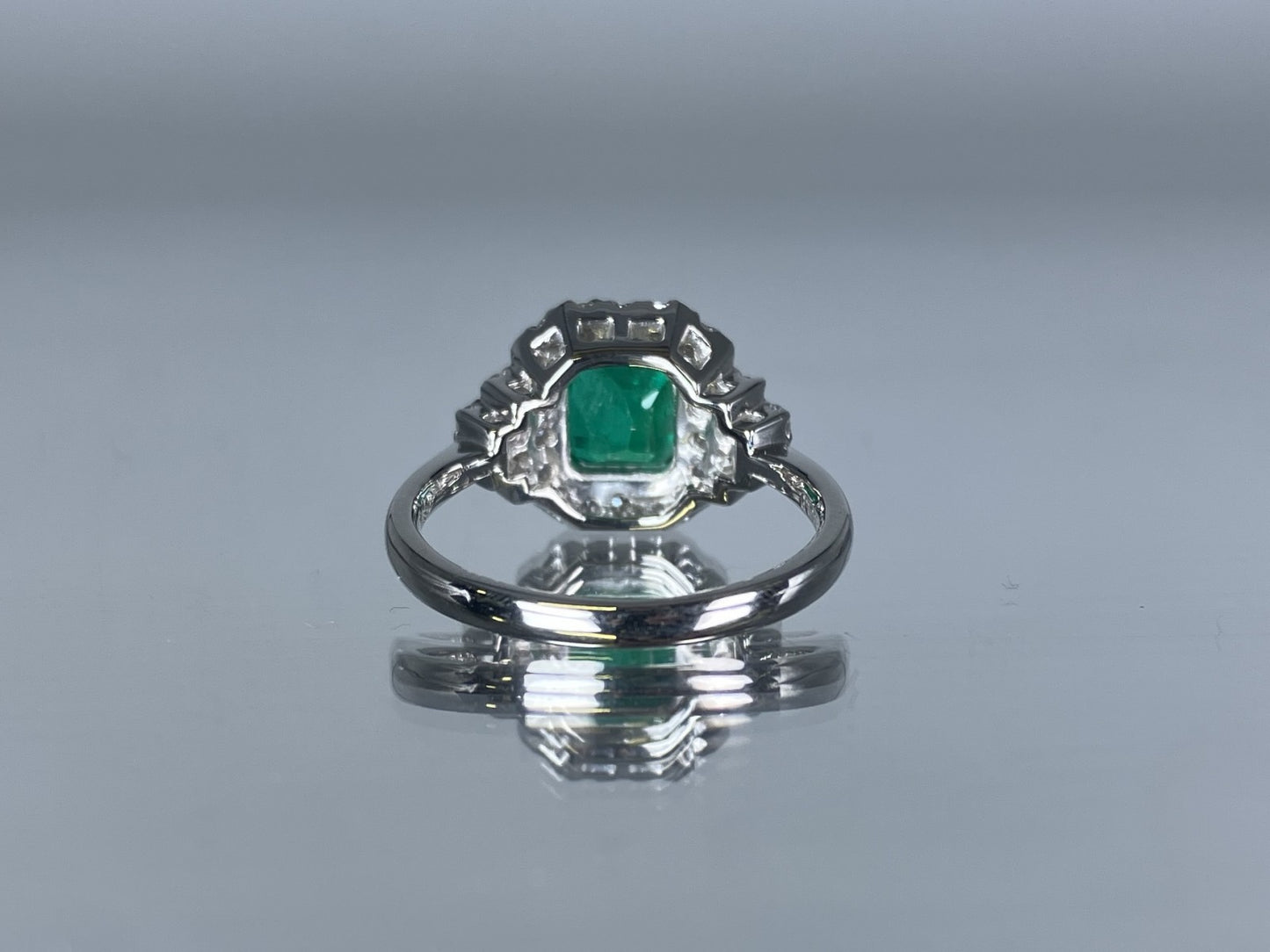 エメラルド 1.53ct Colombia intense to vivid green GRS鑑別書 D0.47ct PT900 6.0g 指輪 （JP12号） サイズ直し無料 7750K