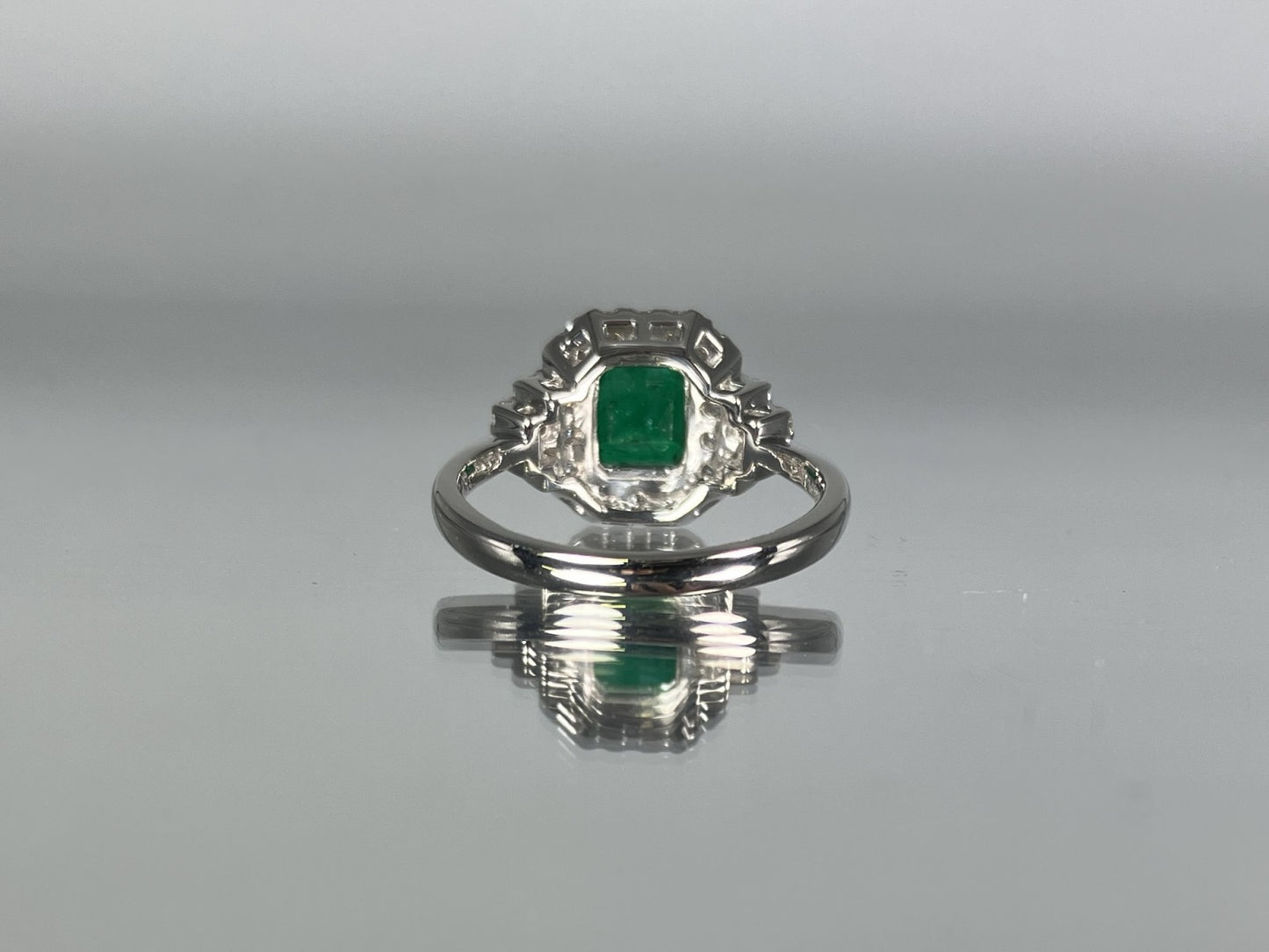 エメラルド 1.07ct Zambia vivid to deep green 宝石鑑別書 D0.47ct PT900 6.0g 指輪 （JP12号） サイズ直し無料 7927K