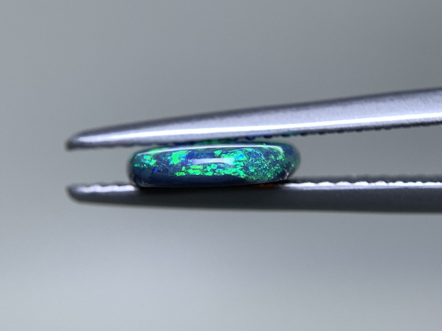 ブラックオパール 天然 1.369ct 中央宝石ソーティング付き 11.0㎜×8.5㎜×2.0㎜ ルース（ 裸石 ） 7208Y