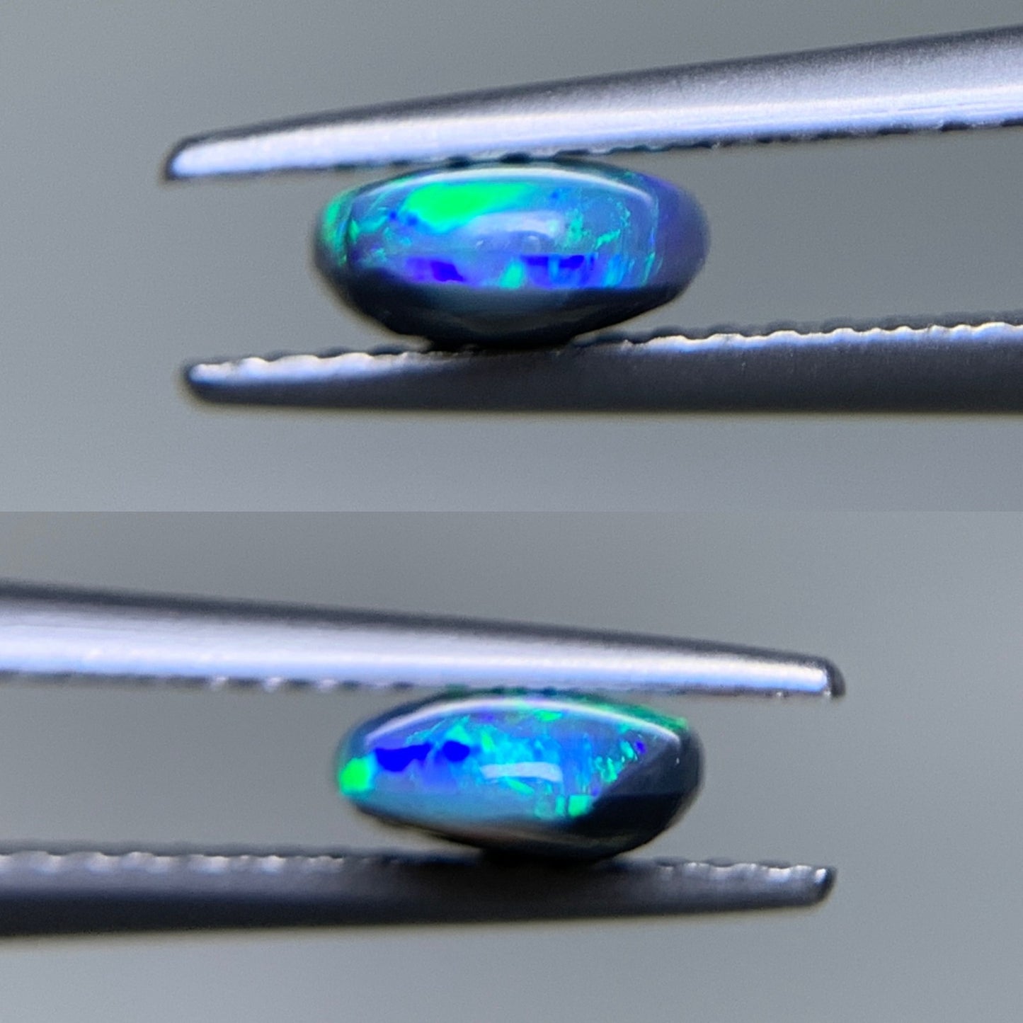 ブラックオパール 天然 0.798ct 宝石ソーティング付き 8.1㎜×6.0㎜×2.7㎜ ルース（ 裸石 ） 6484Y