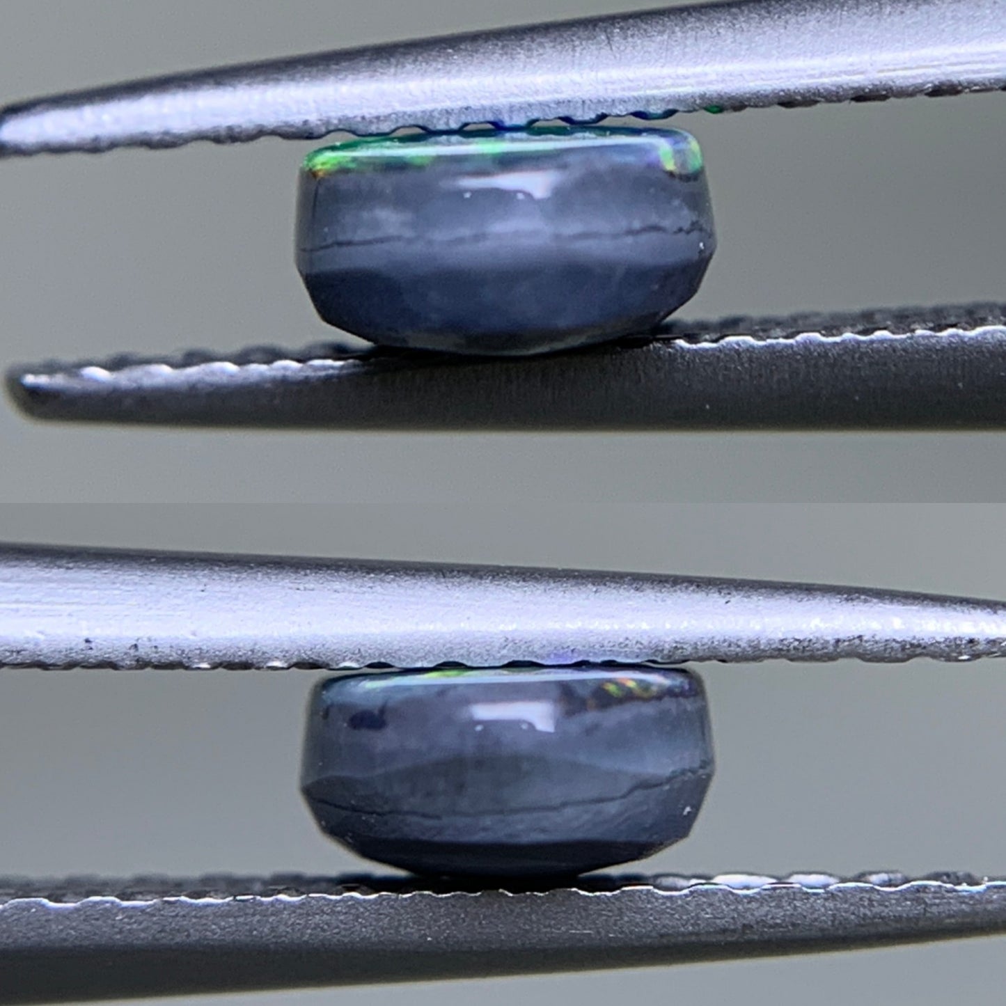 ブラックオパール 天然 0.614ct 宝石ソーティング付き 6.8㎜×5.2㎜×2.6㎜ ルース（ 裸石 ） 6554Y