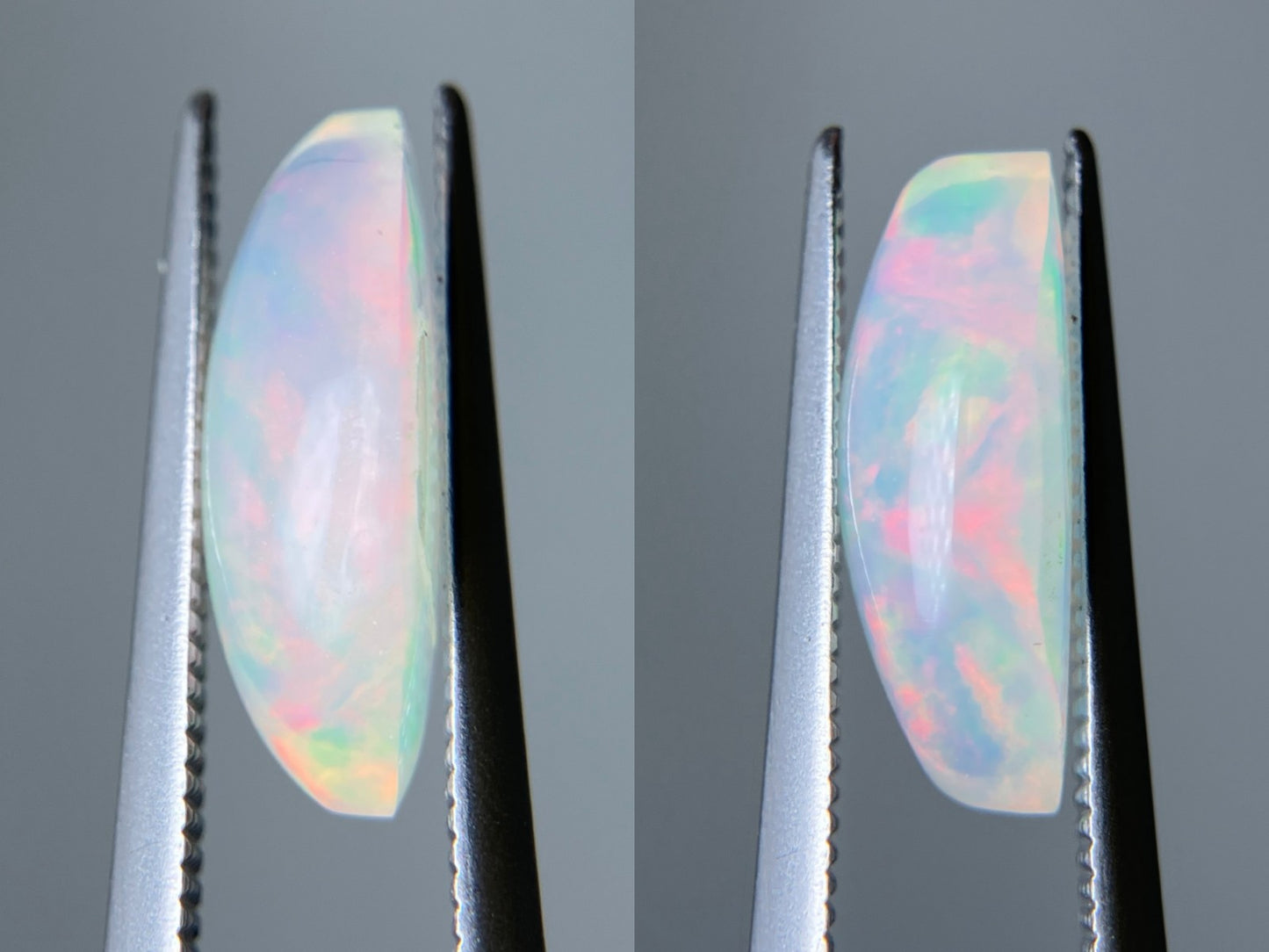 オパール（ペアセット） 2.074ct / 2.162ct 宝石鑑別書付き 13.9㎜×6.9㎜×4.6㎜ / 13.9㎜×6.7㎜×4.9㎜ ルース（ 裸石 ） 3503S